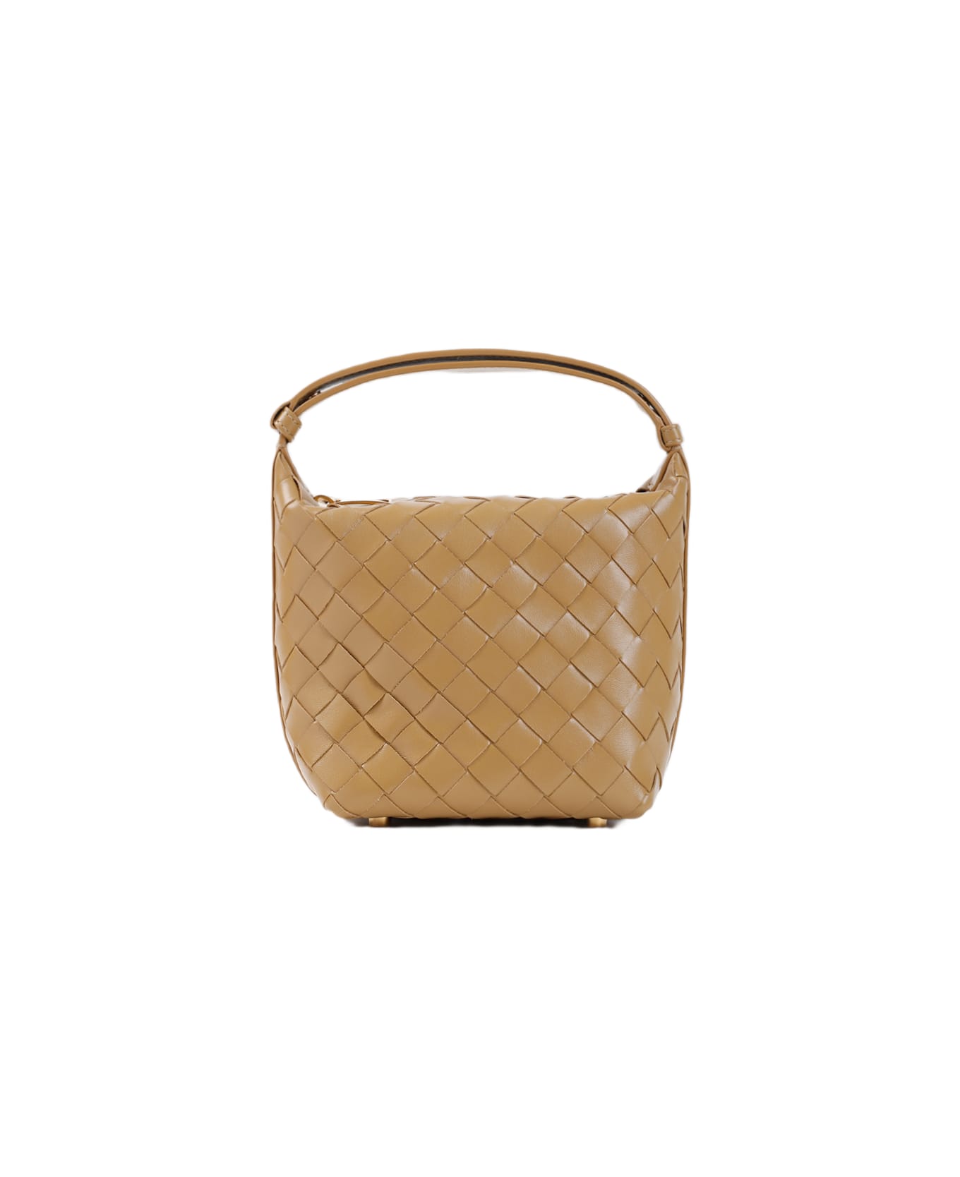 Bottega Veneta Leather Candy Wallace Bag - Dark Praline