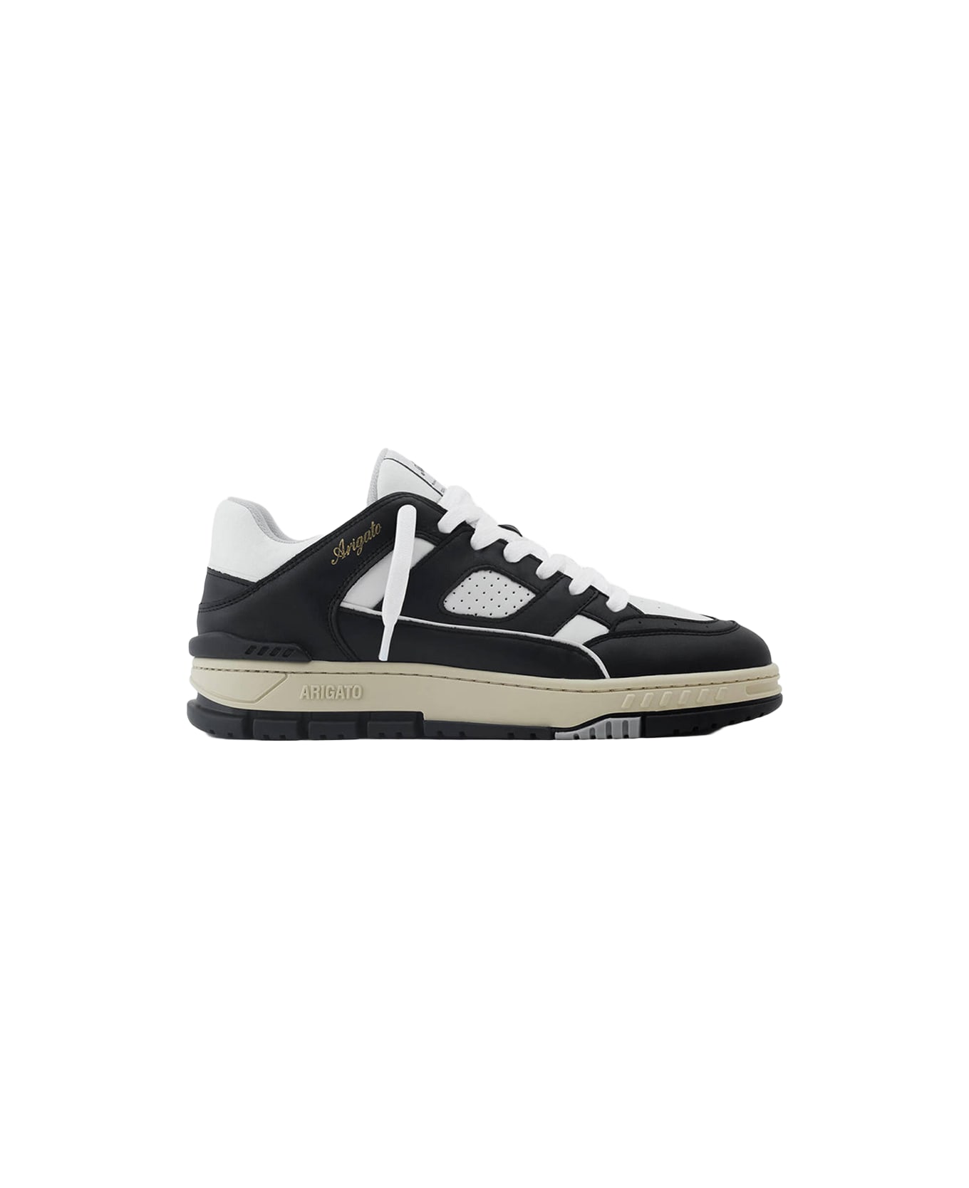 Axel Arigato Area Lo Sneaker Black and white leather lace-up low sneaker - Area Lo sneaker - Bianco/nero