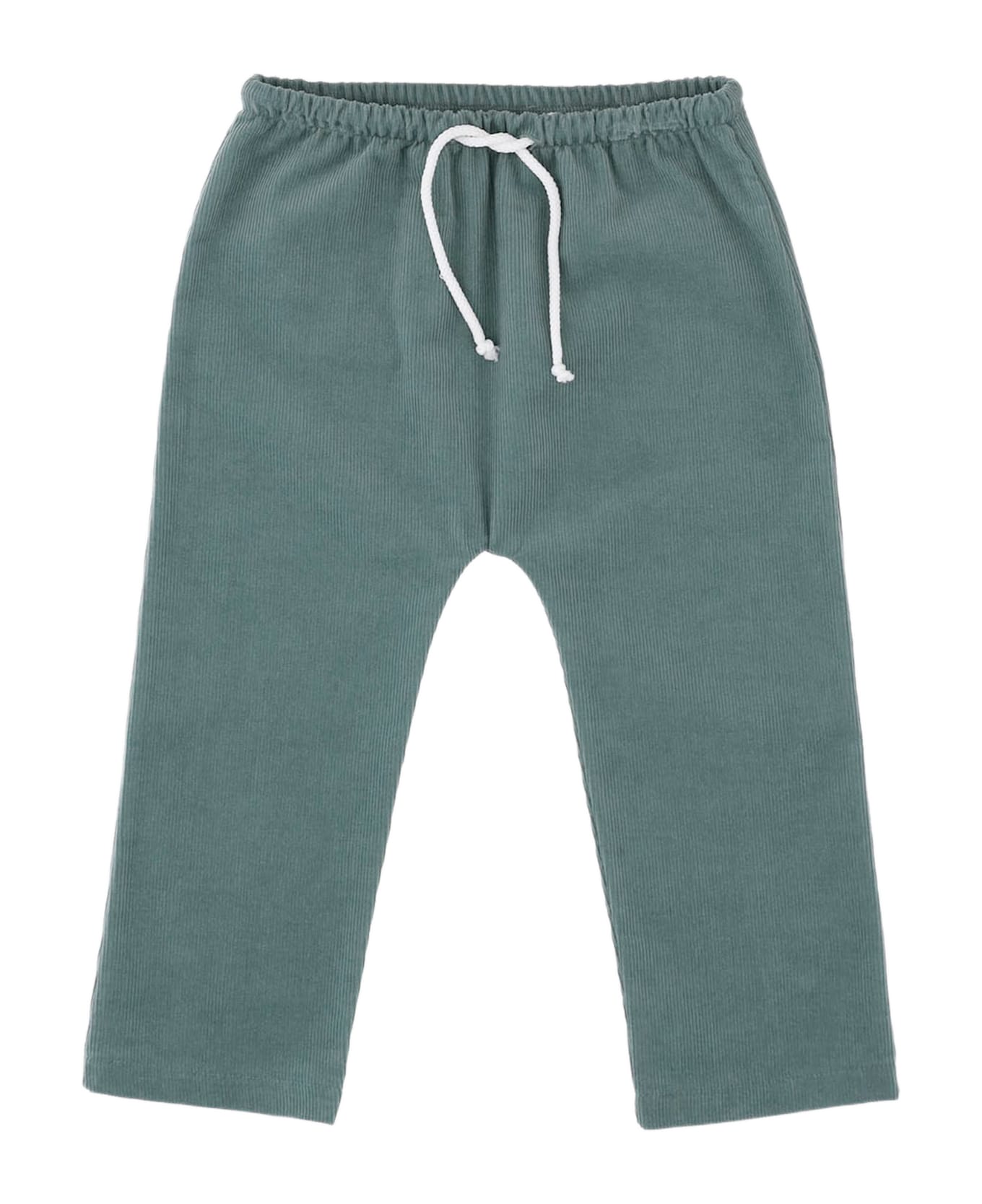 Nicoletta Fanna Cotton Ribbed Trousers - Green