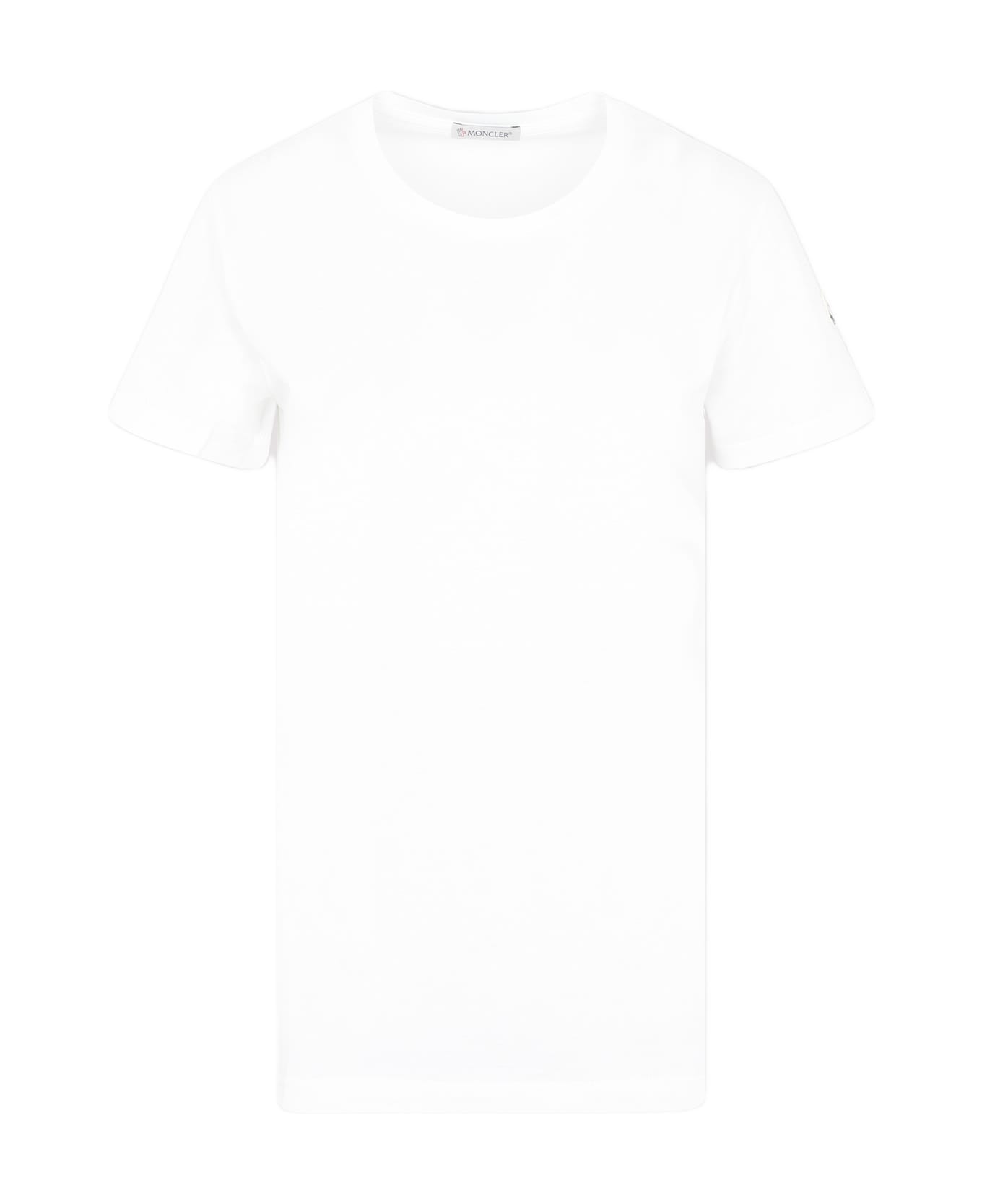 Moncler Cotton T-shirt - Natural