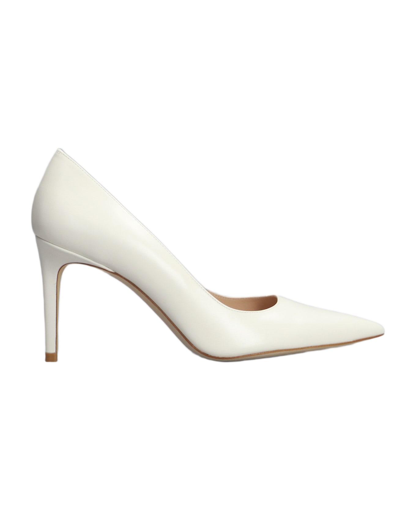 Stuart Weitzman Stuart Power 85 Pumps In White Leather - white