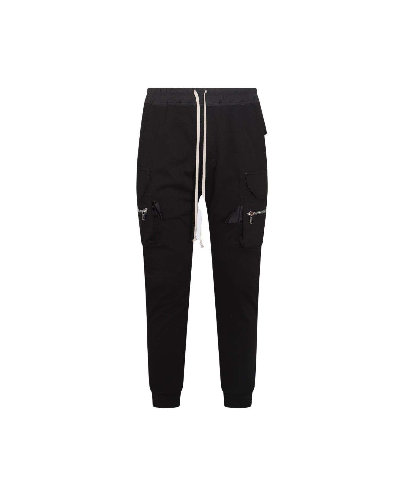 Rick Owens Black Cotton Pants - BLACK