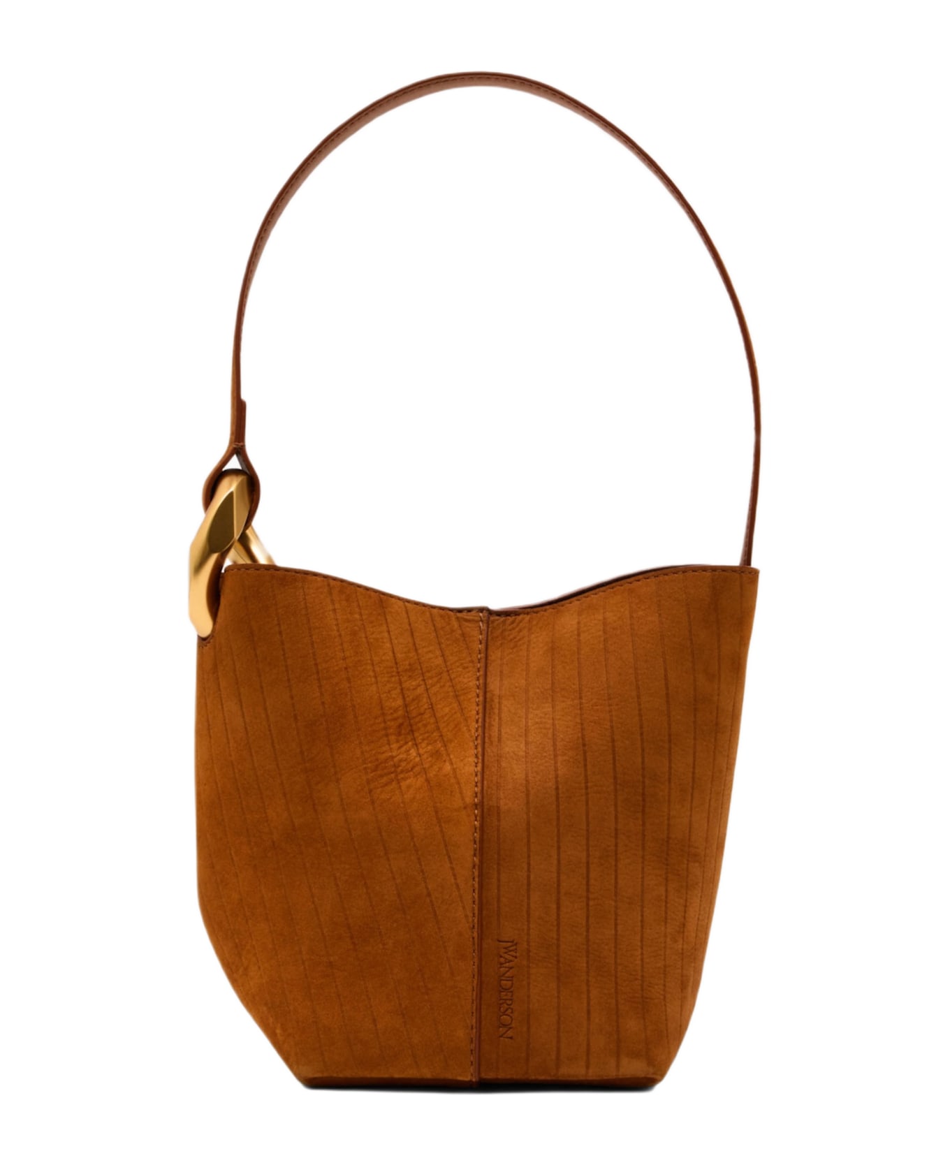 J.W. Anderson 'corner' Brown Suede Bucket Bag - Brown
