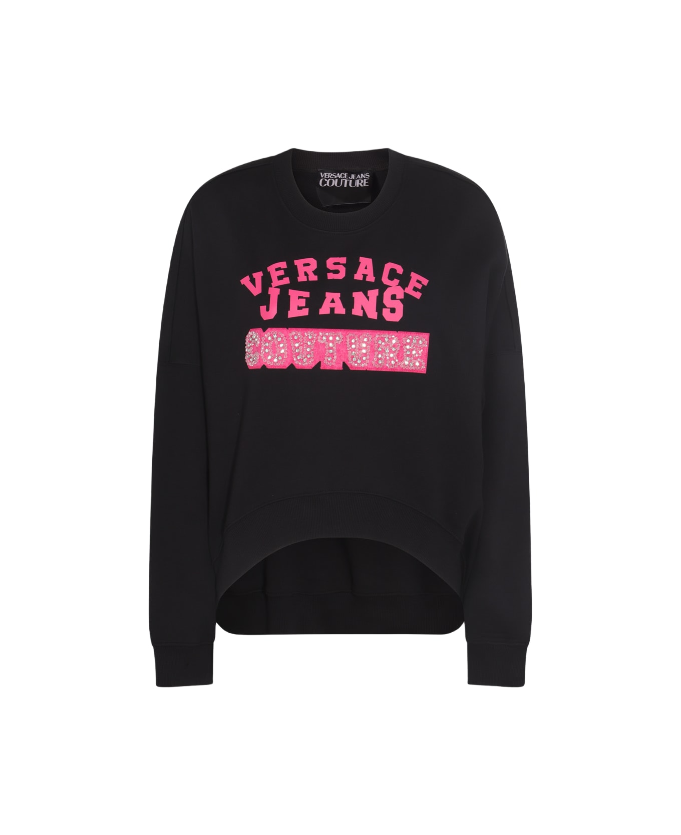 Versace Jeans Couture Black Cotton Sweatshirt - Black フリース