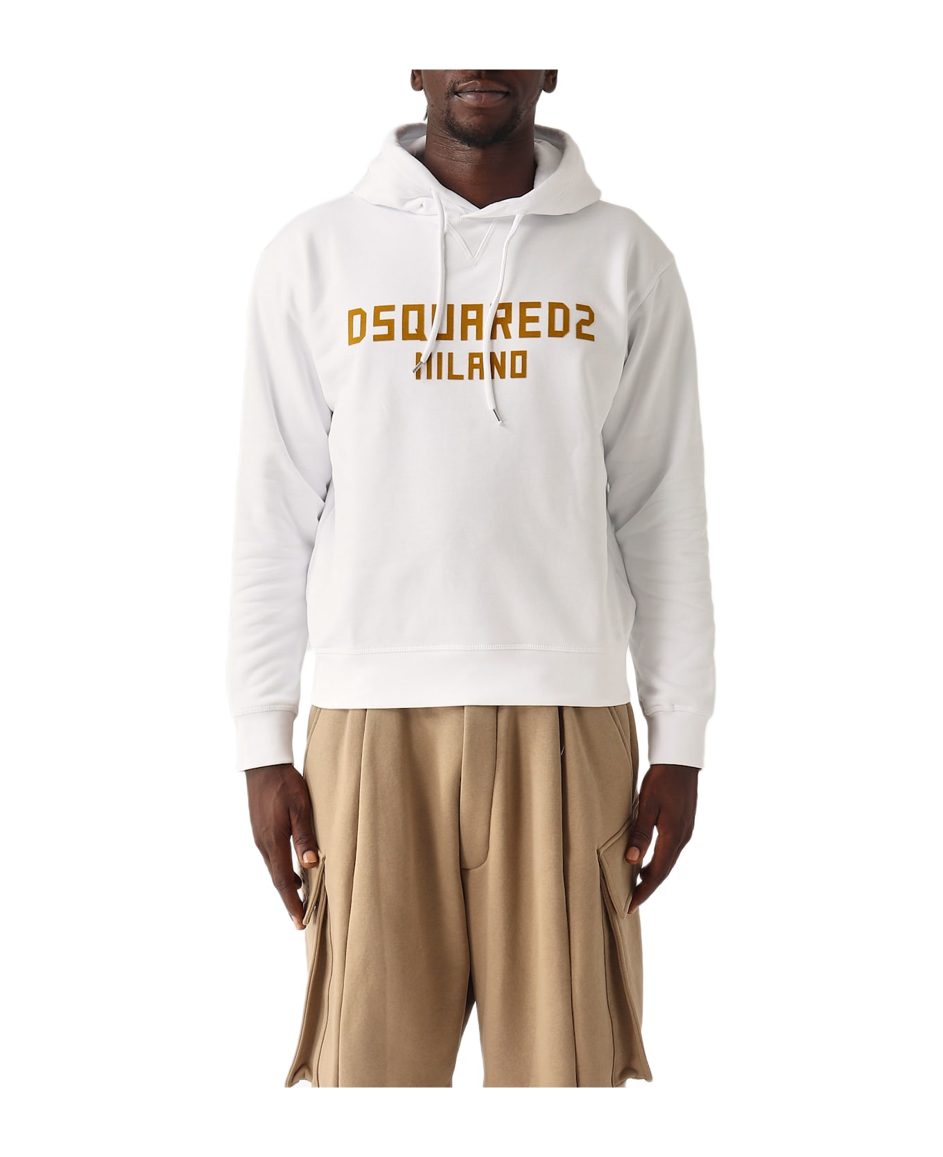 Dsquared2 Cool Fit Hoodie Sweatshirt - BIANCO