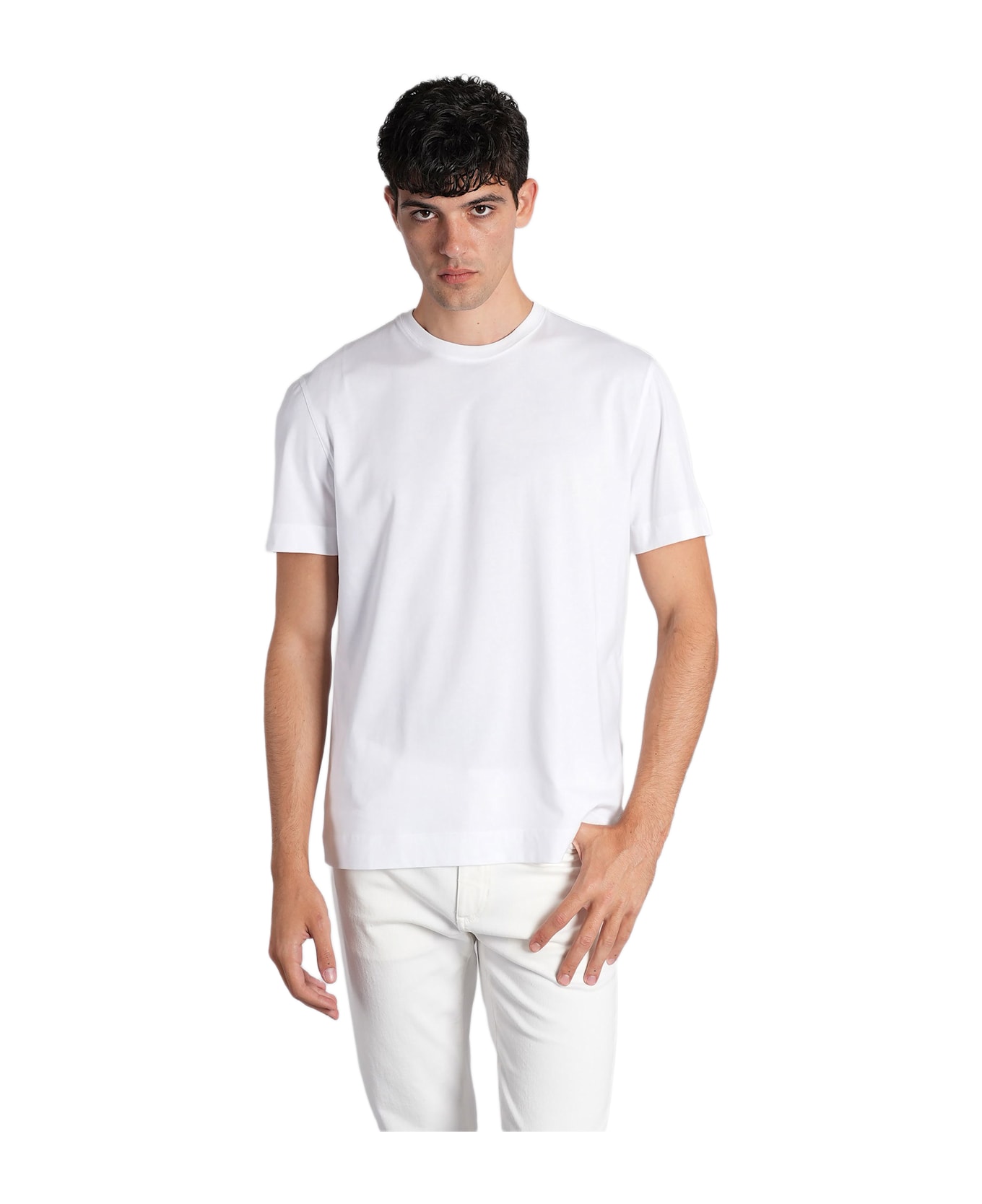 Zegna T-shirt In White Cotton - white