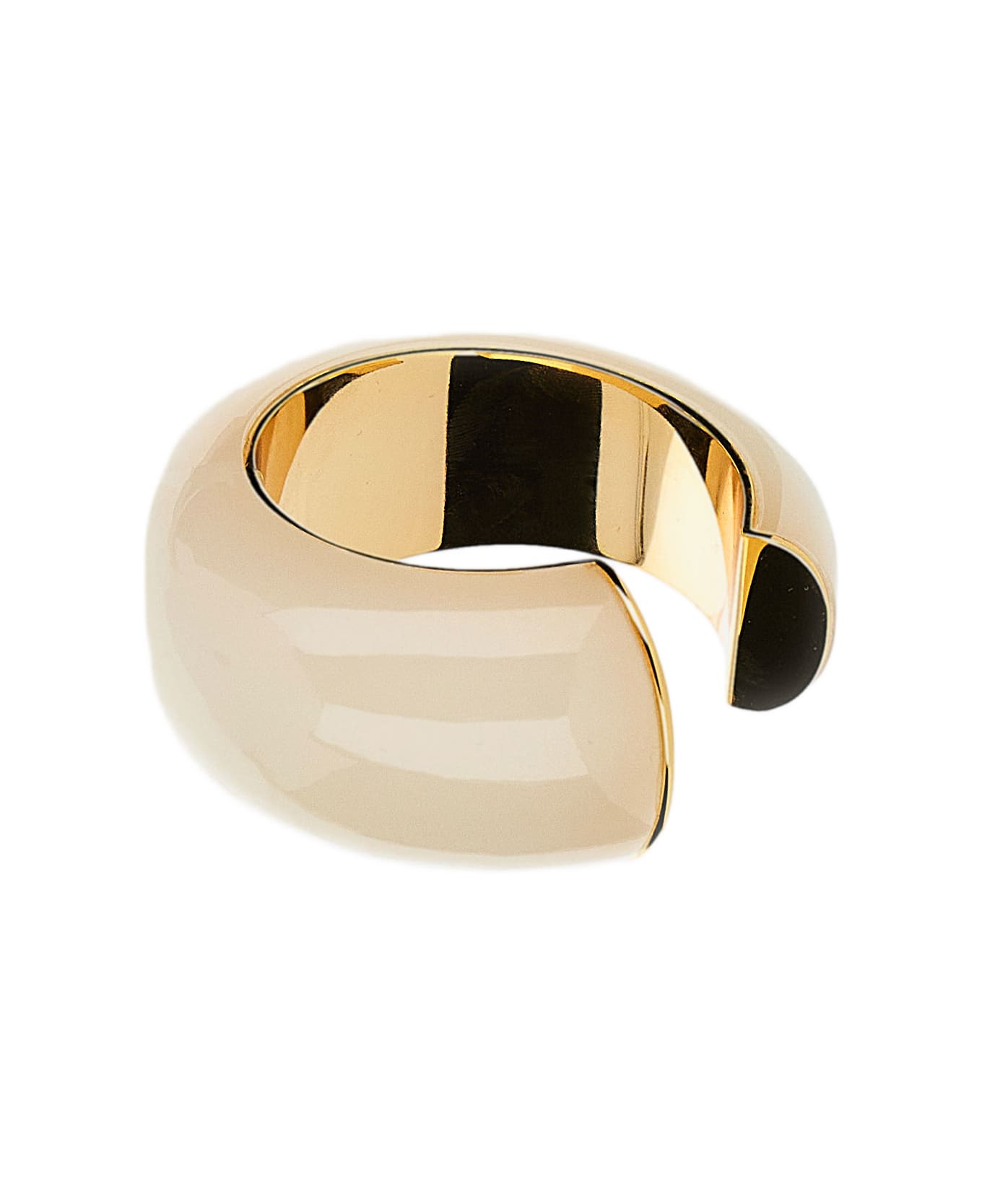 self-portrait Cream Resin Cuff - Golden