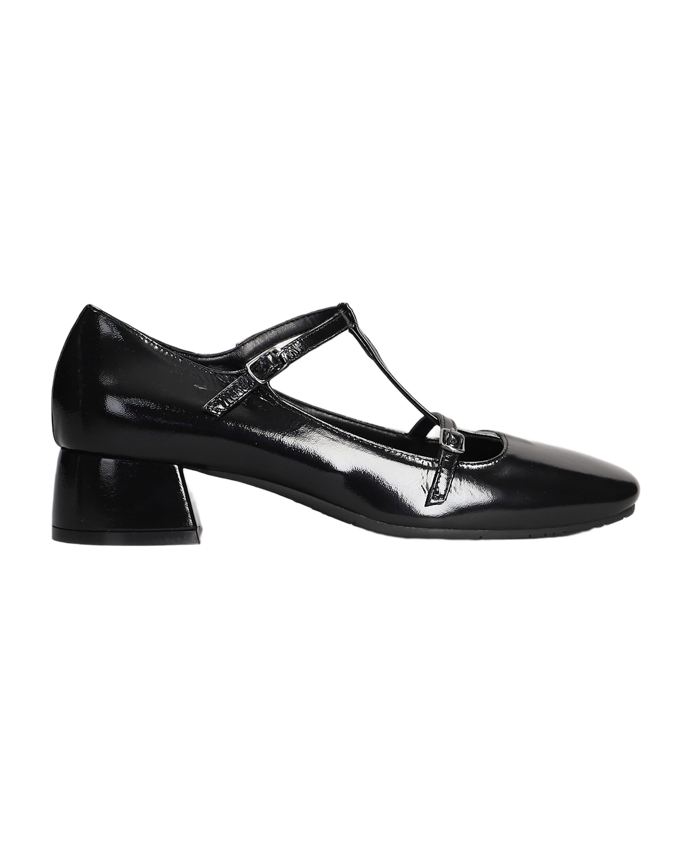 Julie Dee Pumps In Black Patent Leather - black