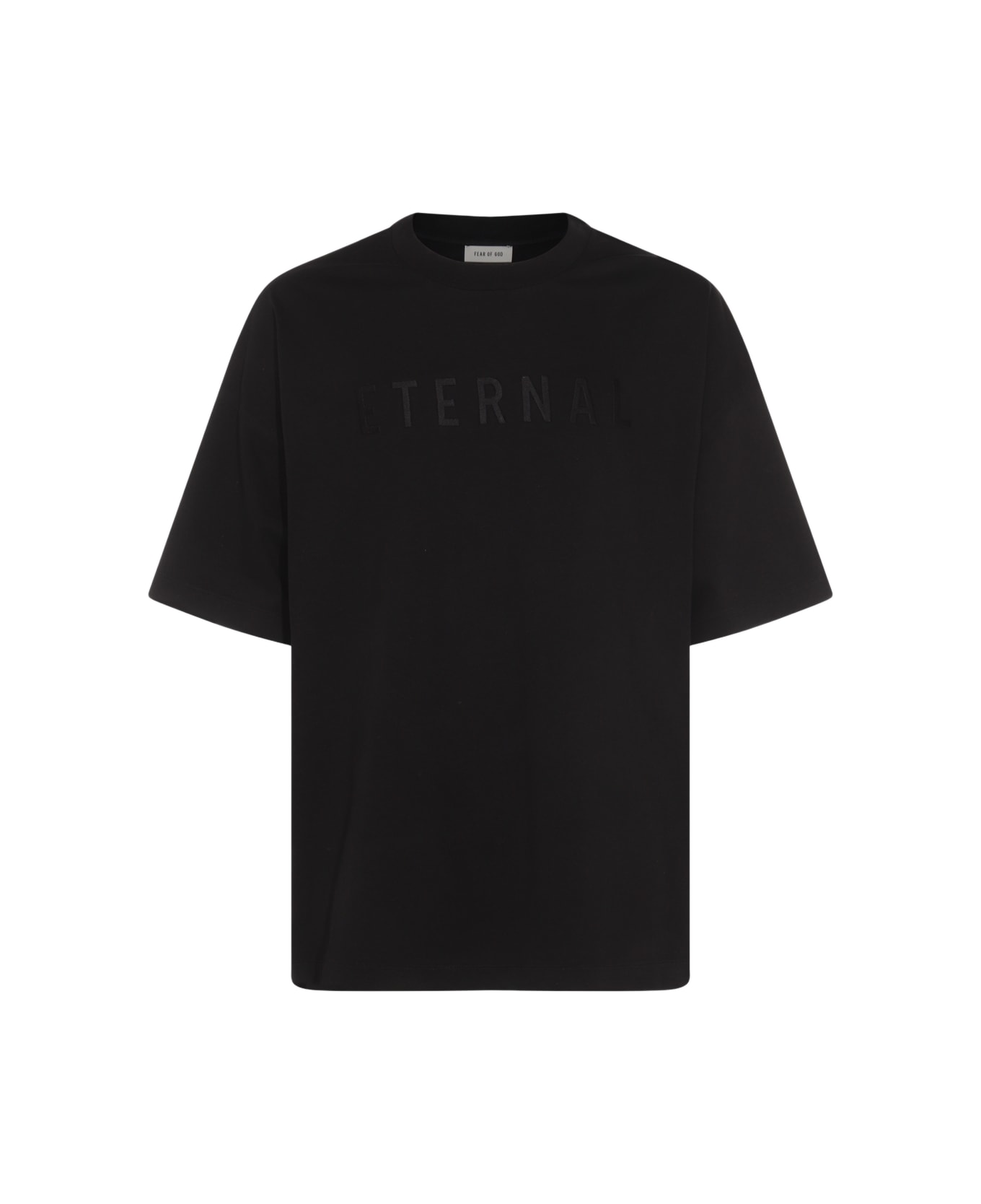 Fear of God Black Cotton T-shirt - Black