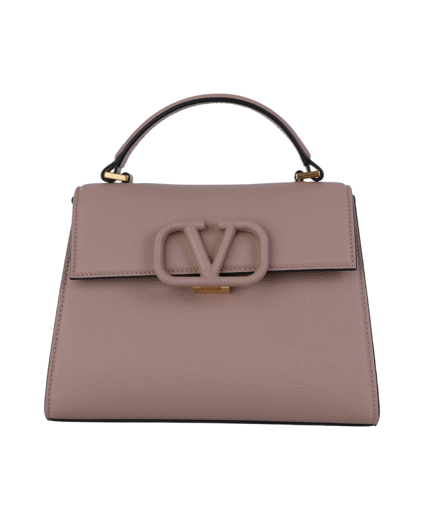 Valentino Garavani Pink Leather Vsling Top Handle Bag - ROSE CANNELLE