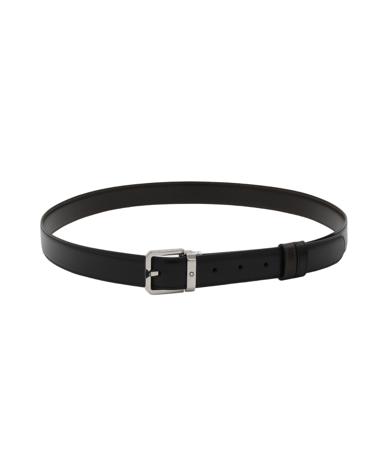 Montblanc Black Leather Belt - Black