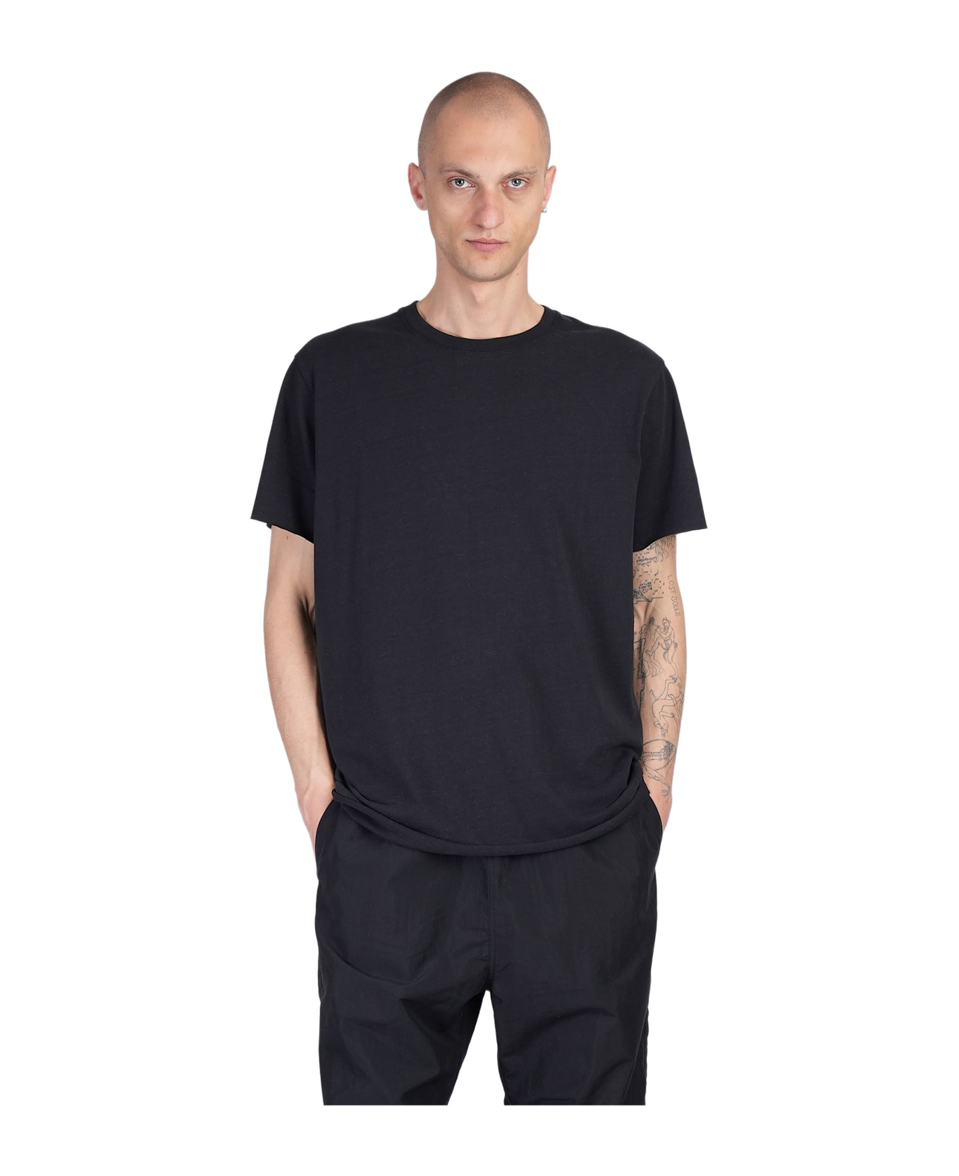 John Elliott T-shirt In Black Cotton - black