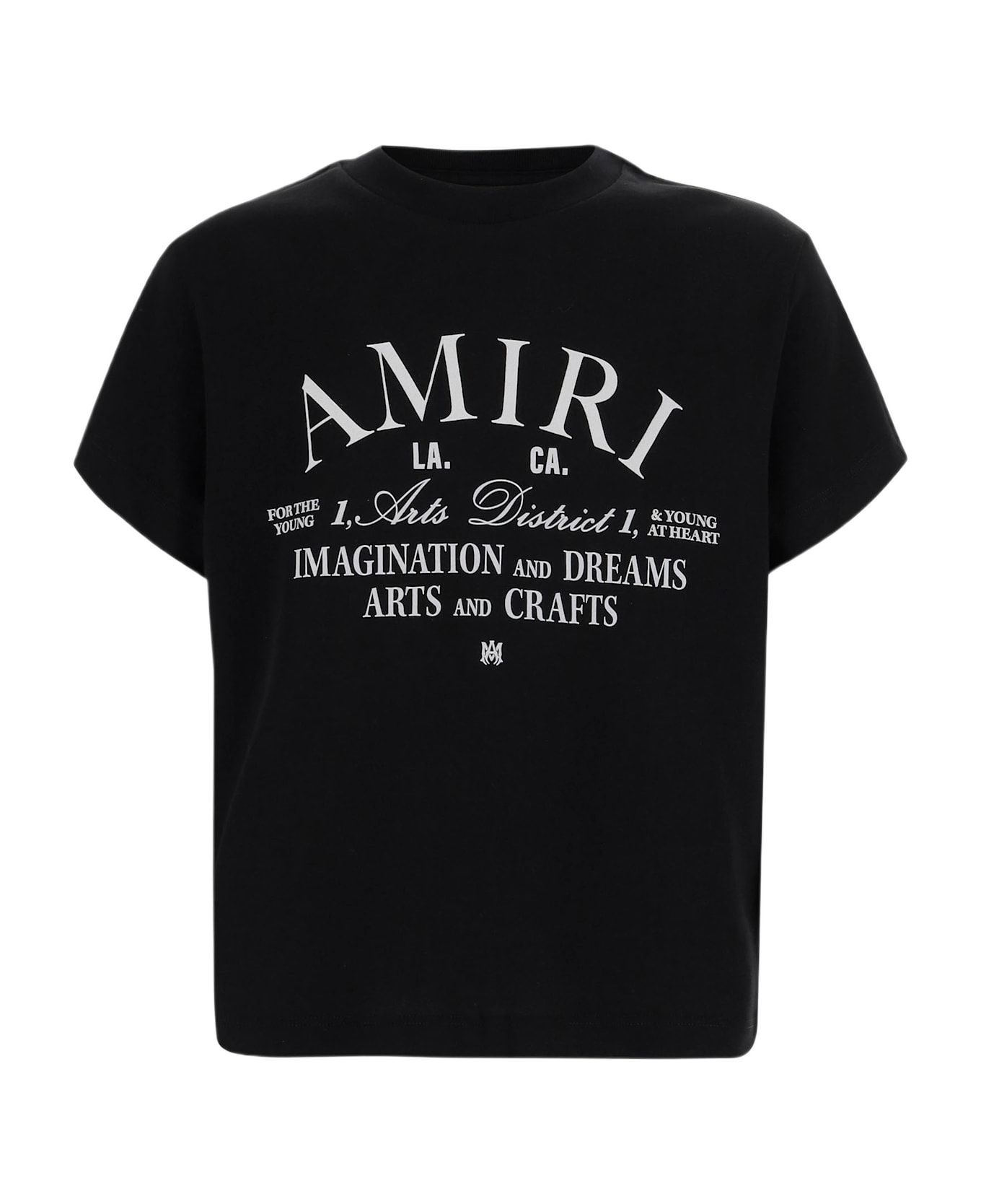 AMIRI Cotton T-shirt With Logo Print - Black