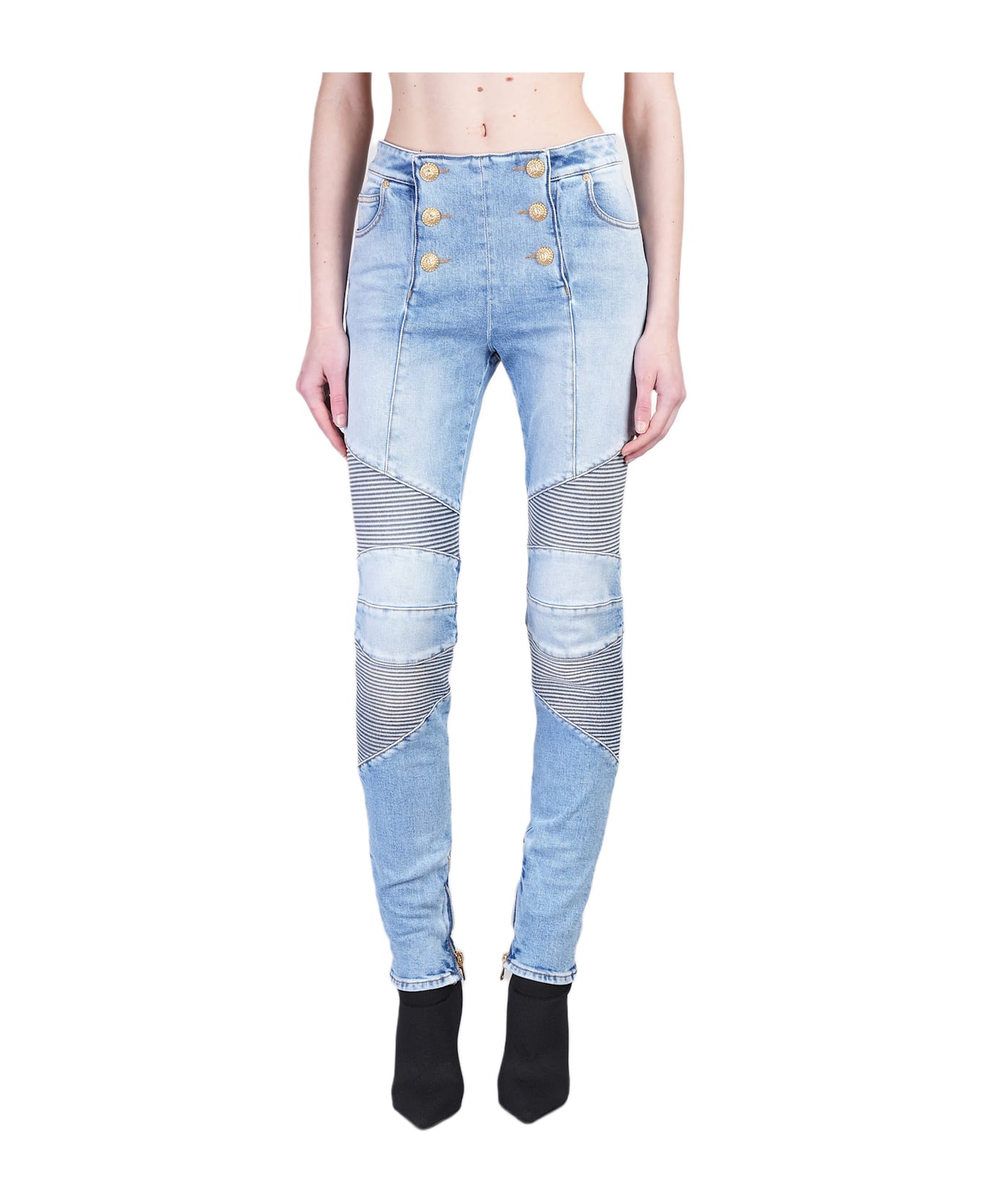 Balmain Jeans In Blue Cotton - blue