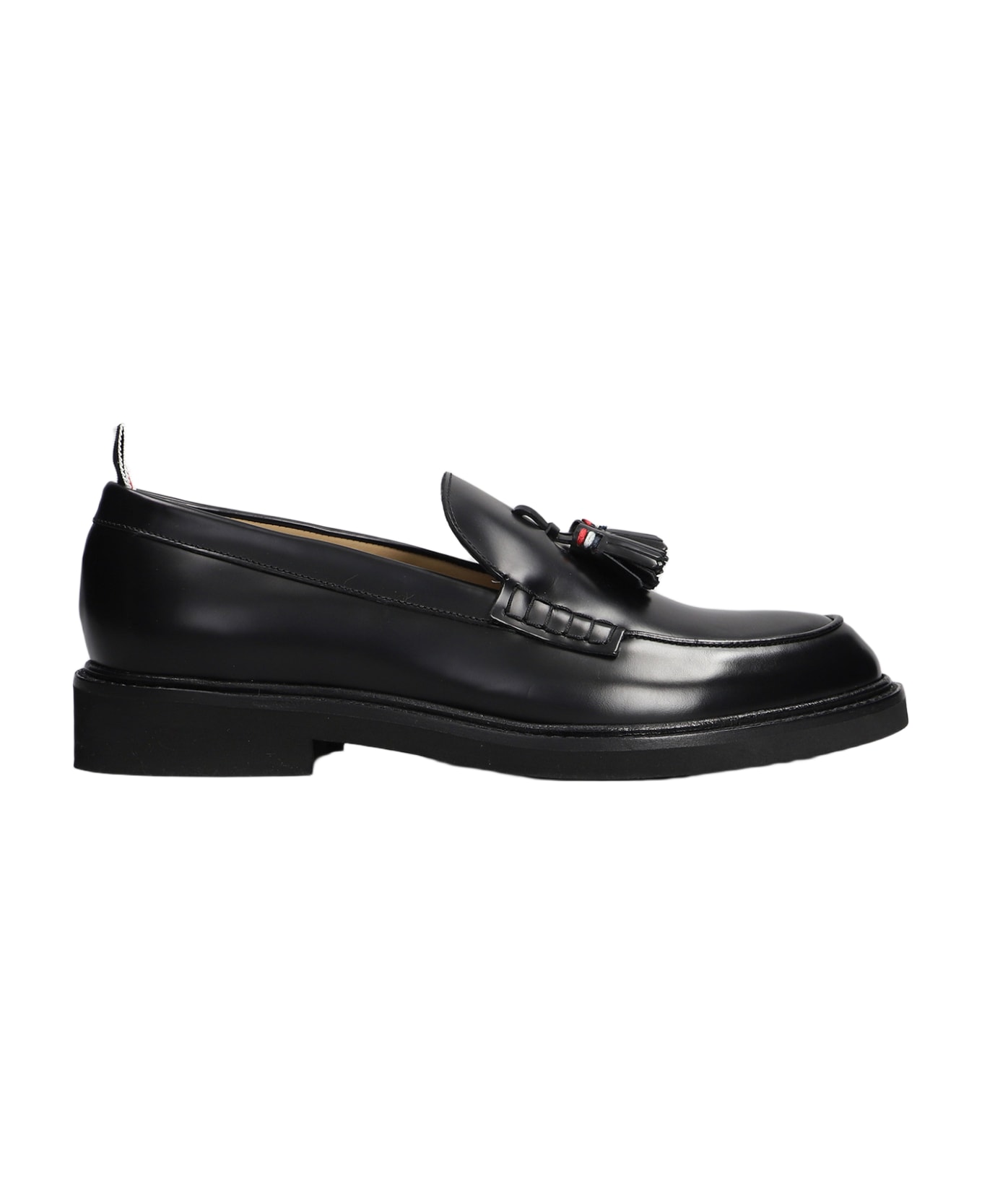 Thom Browne Loafers In Black Leather - black ローファー＆デッキシューズ
