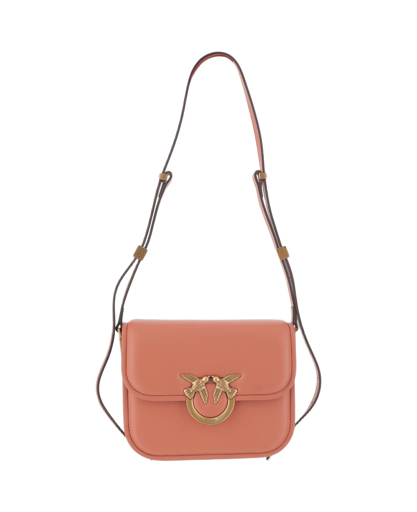 Pinko Love Box Shoulder Bag - Marrone chiaro