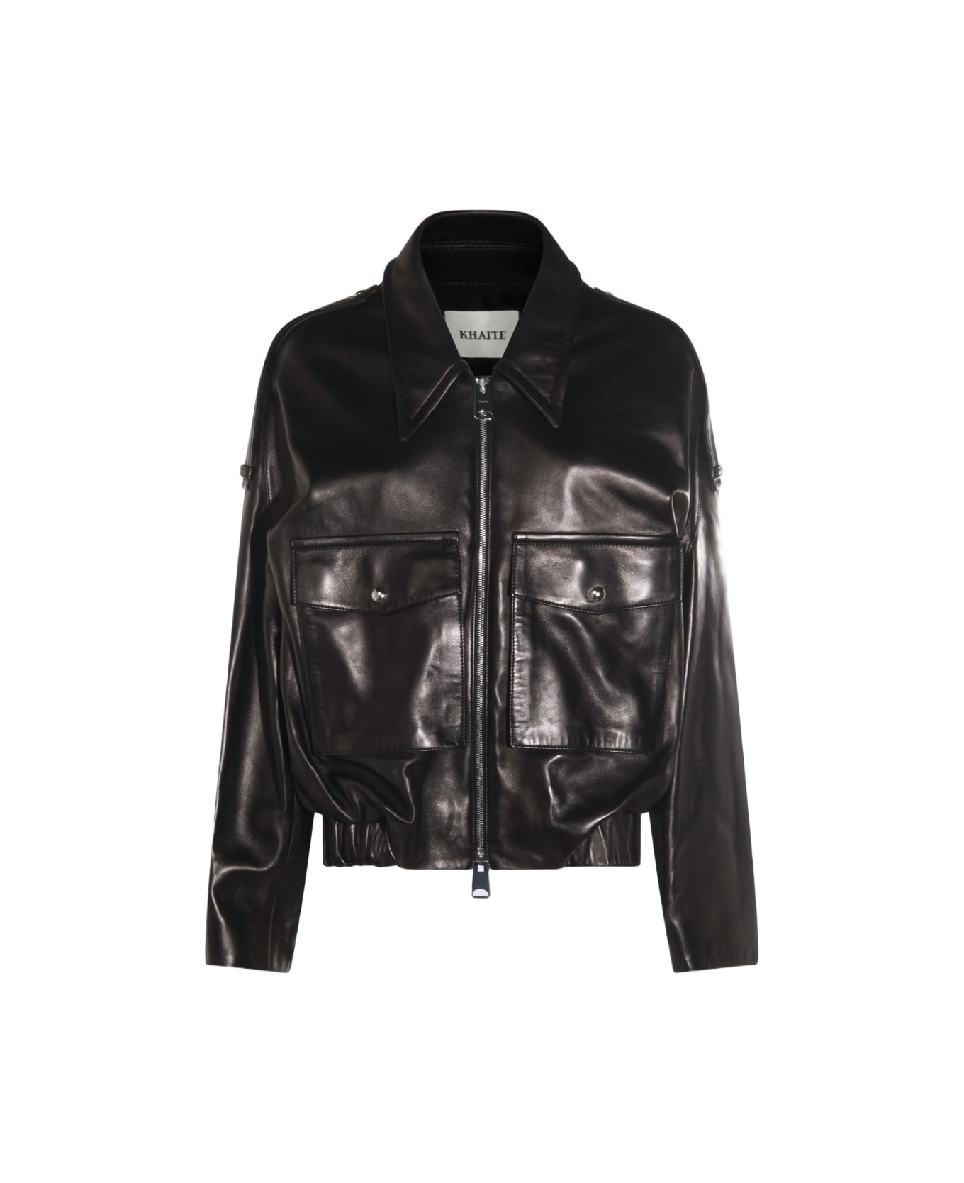 Khaite Black Leather Jacket - Black