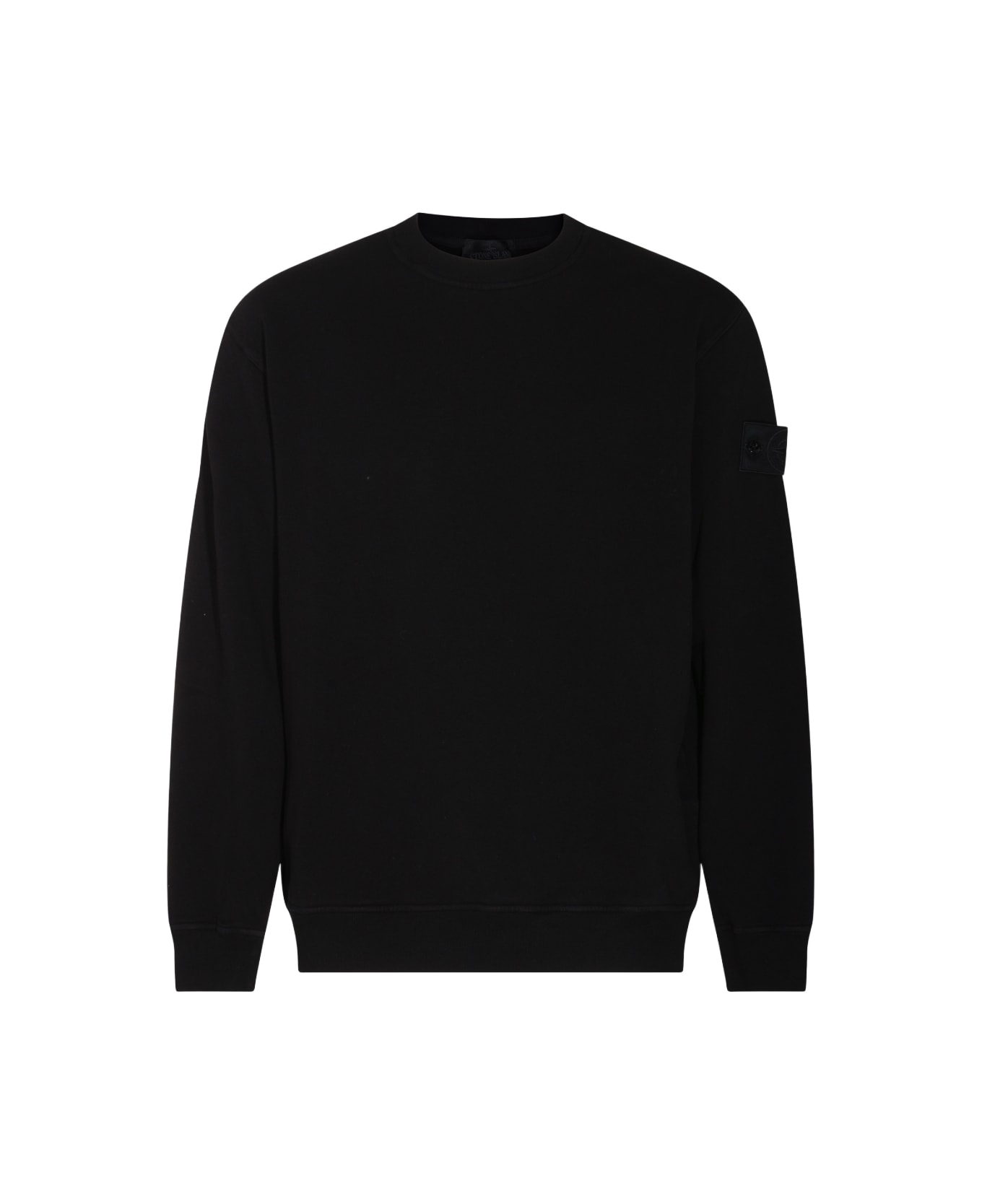 Stone Island Black Cotton Sweatshirt - Black ニットウェア