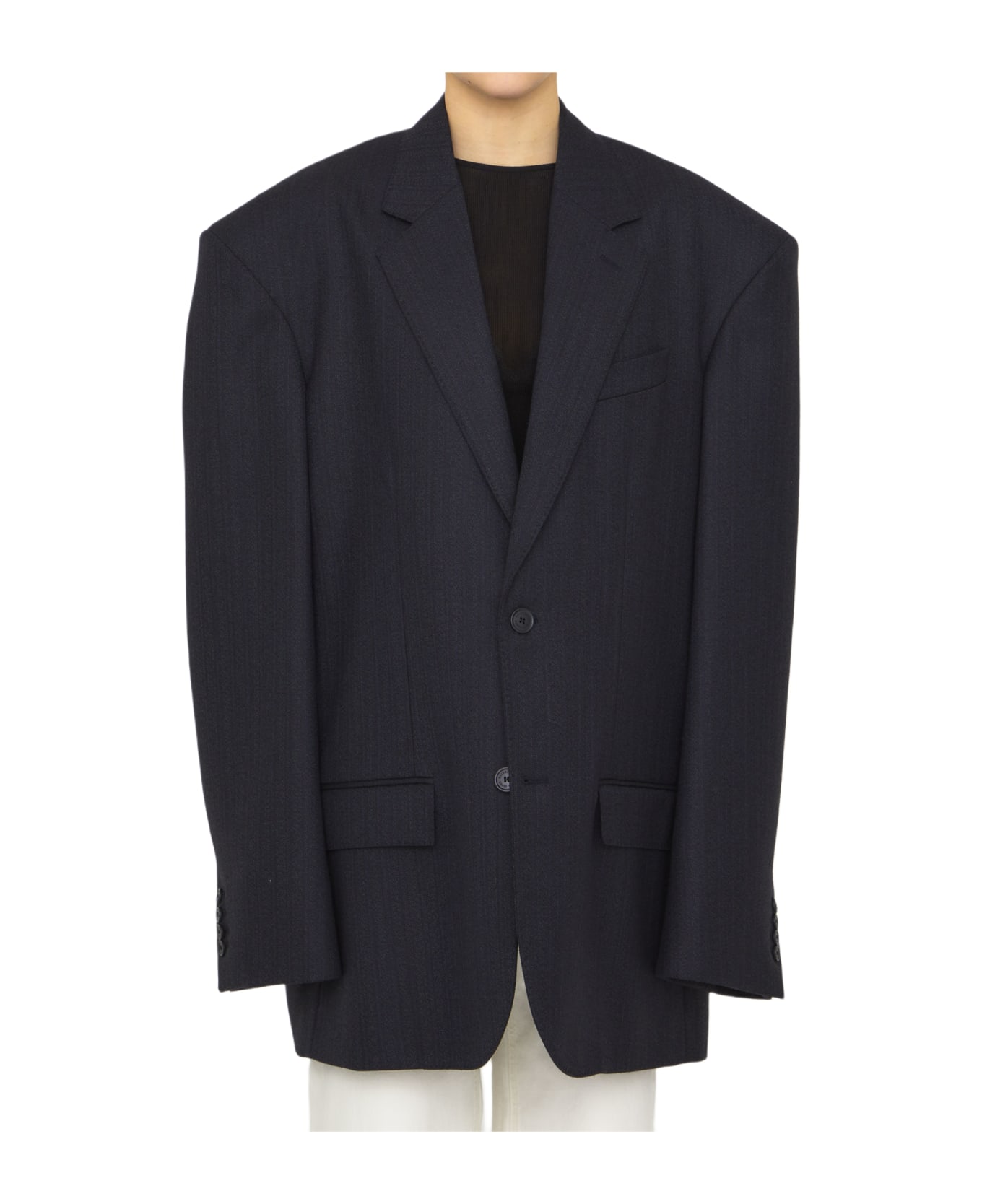 Balenciaga Pinstriped Jacket - NERO