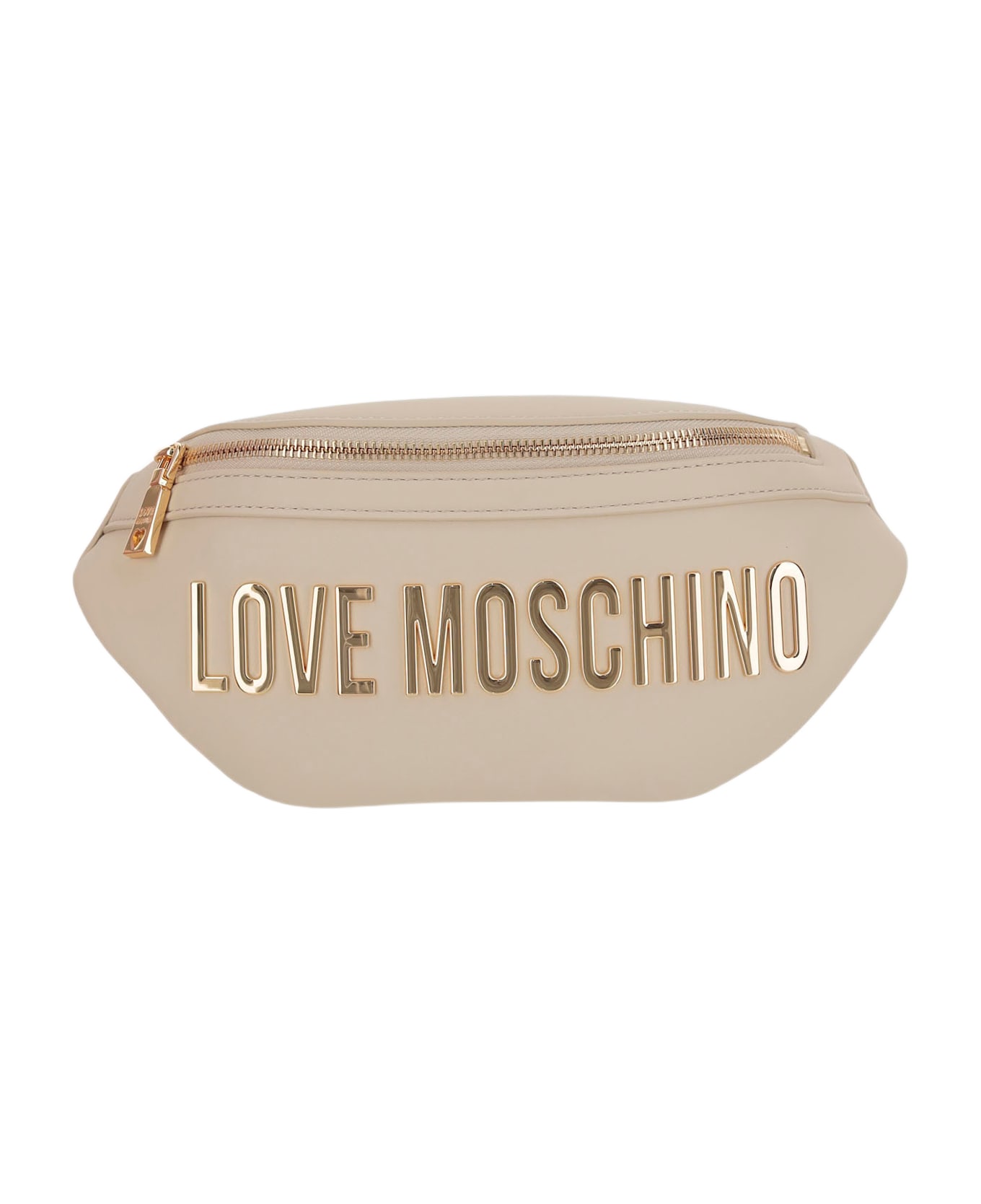 Love Moschino Eco-friendly Fanny Pack With Logo - Ivory