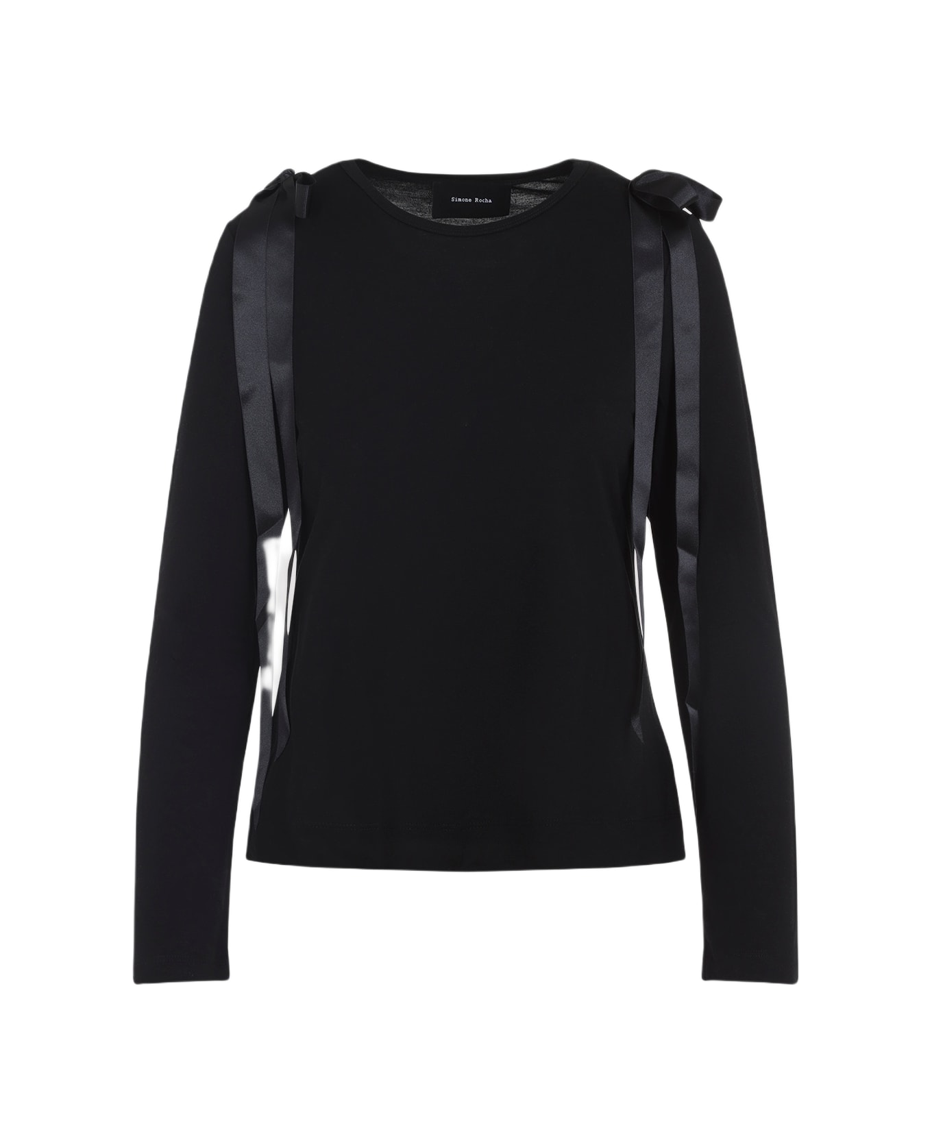 Simone Rocha Bow Ribbon T-shirt - Black