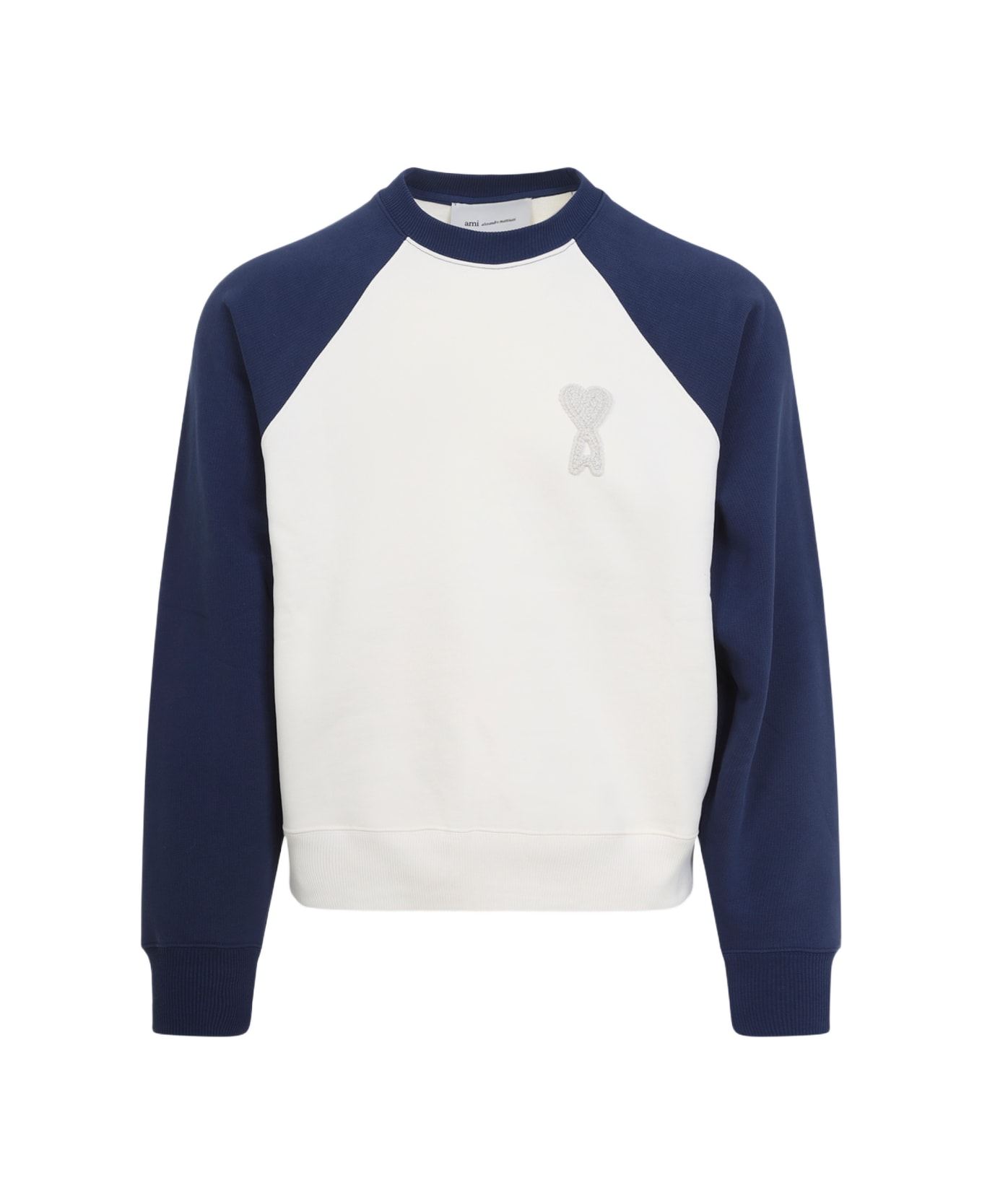 Ami Alexandre Mattiussi Boxy Fit Sweatshirt - Blanc Creme Encre