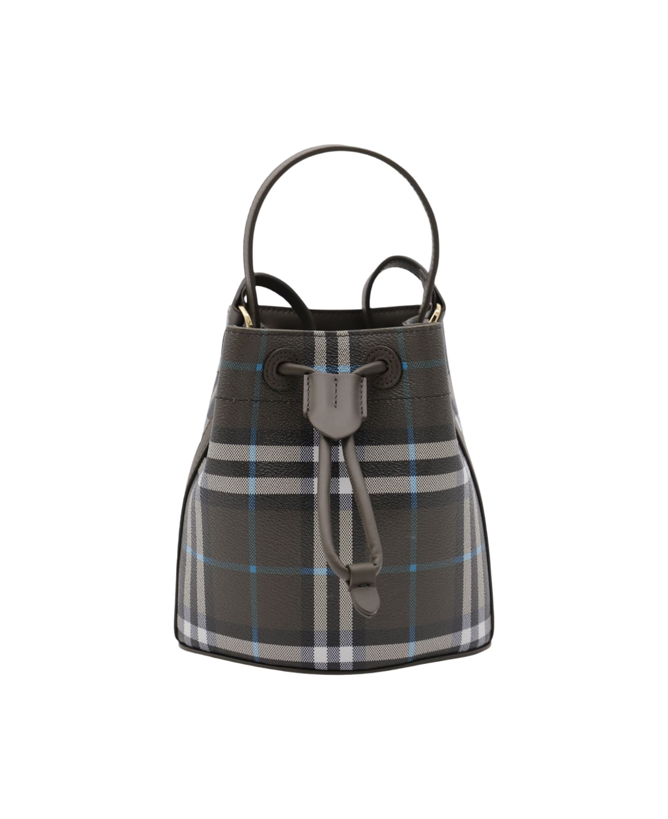 Burberry 'check' Bucket Bag In Green Polyurethane Blend - Snug Ip Check