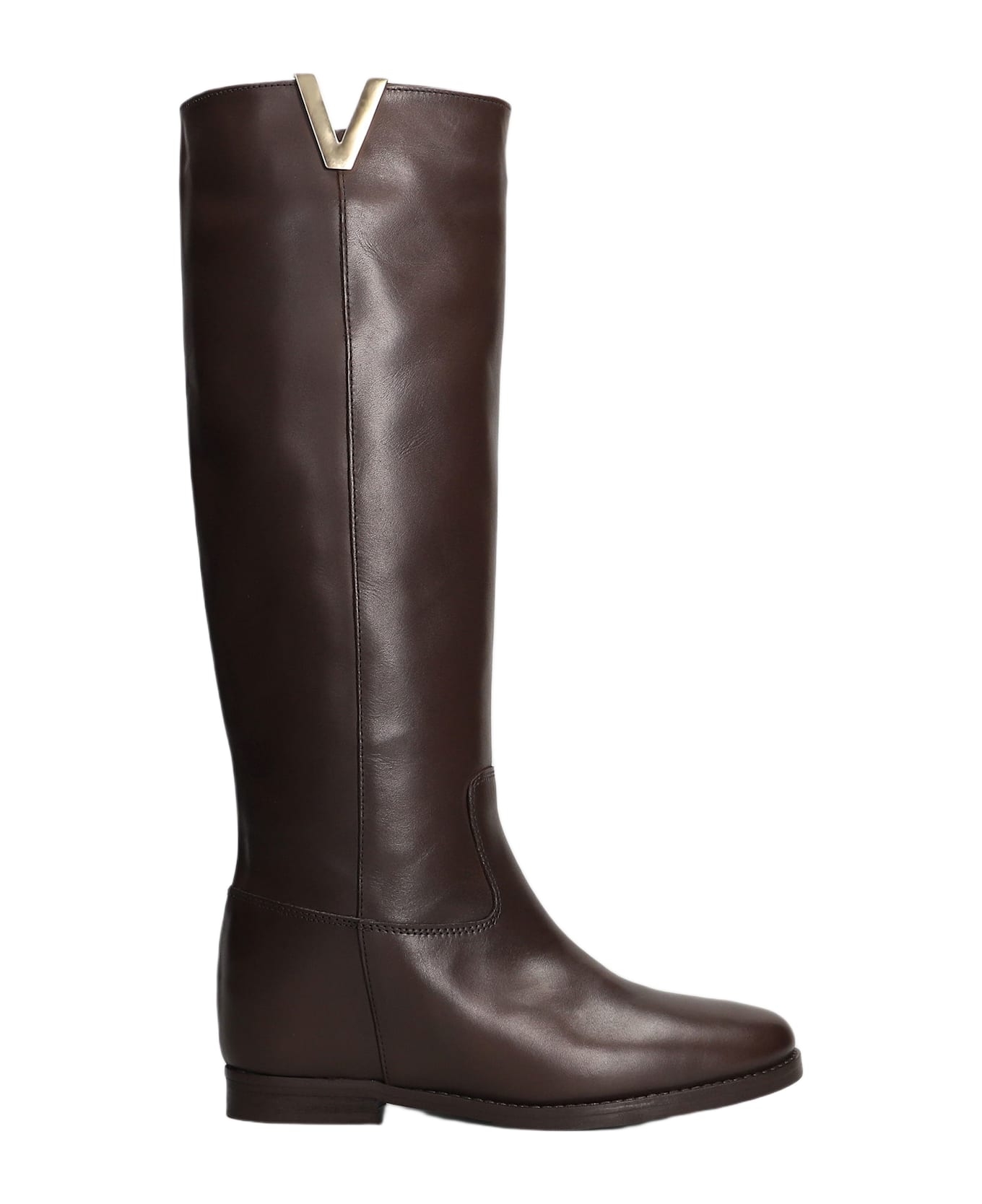 Julie Dee In Dark Brown Leather - dark brown