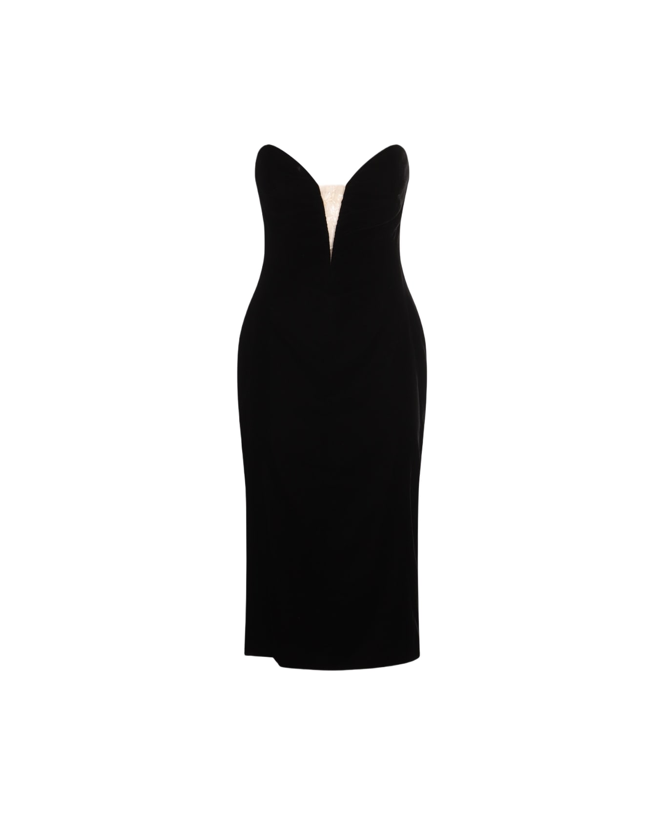 Tom Ford Black Viscose Midi Dress - Black