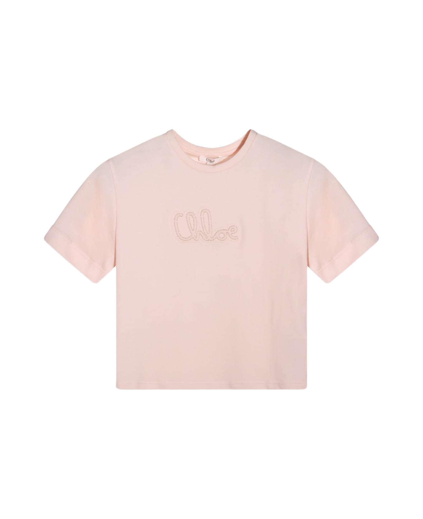 Chloé Pink Cotton T-shirt - ROSA PETALO