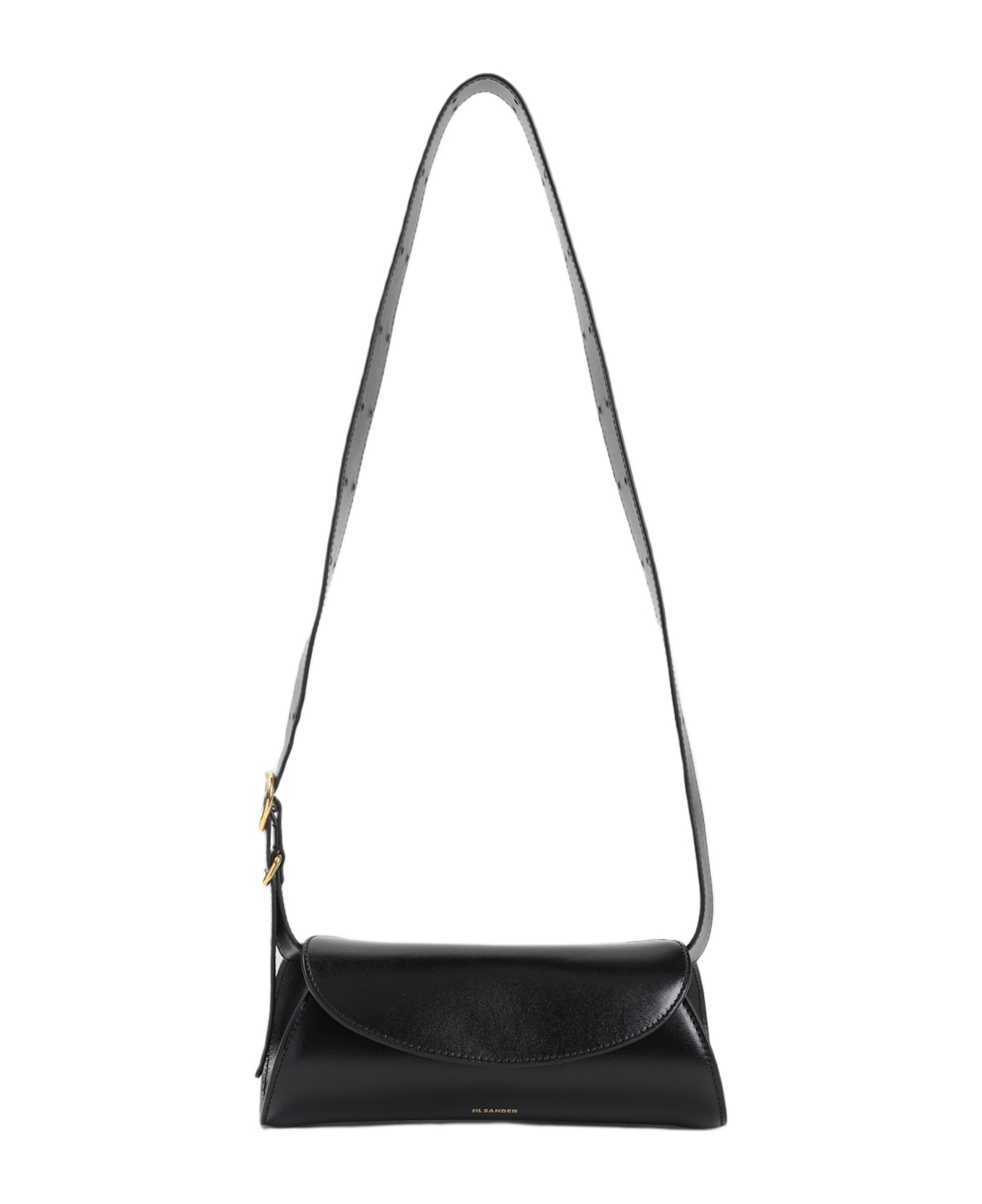 Jil Sander Leather Cannolo Mini Bag - Black