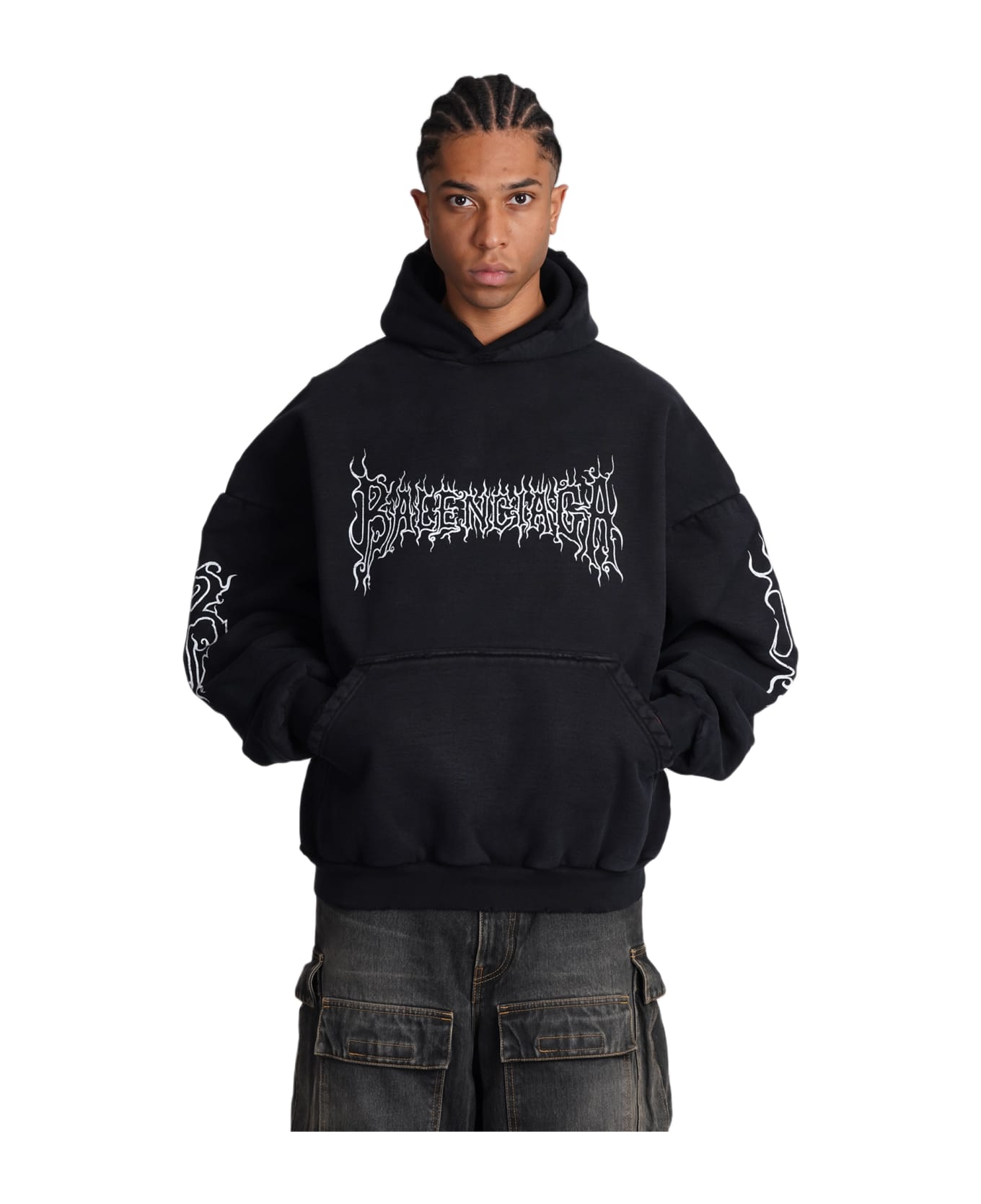 Balenciaga Sweatshirt In Black Cotton - black フリース