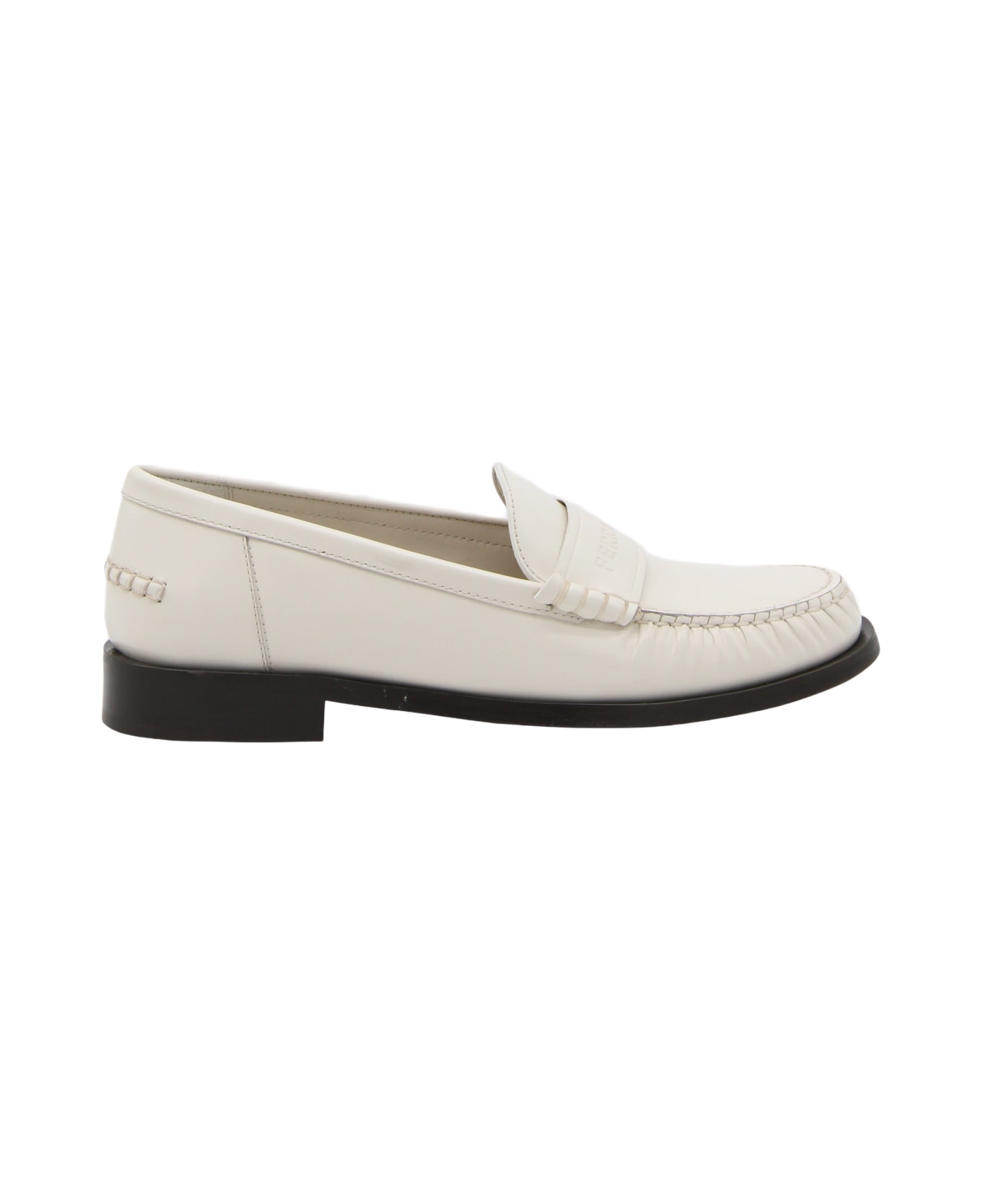 Ferragamo Cream Leather Irina Loafers - VITELLO MASCARPONE