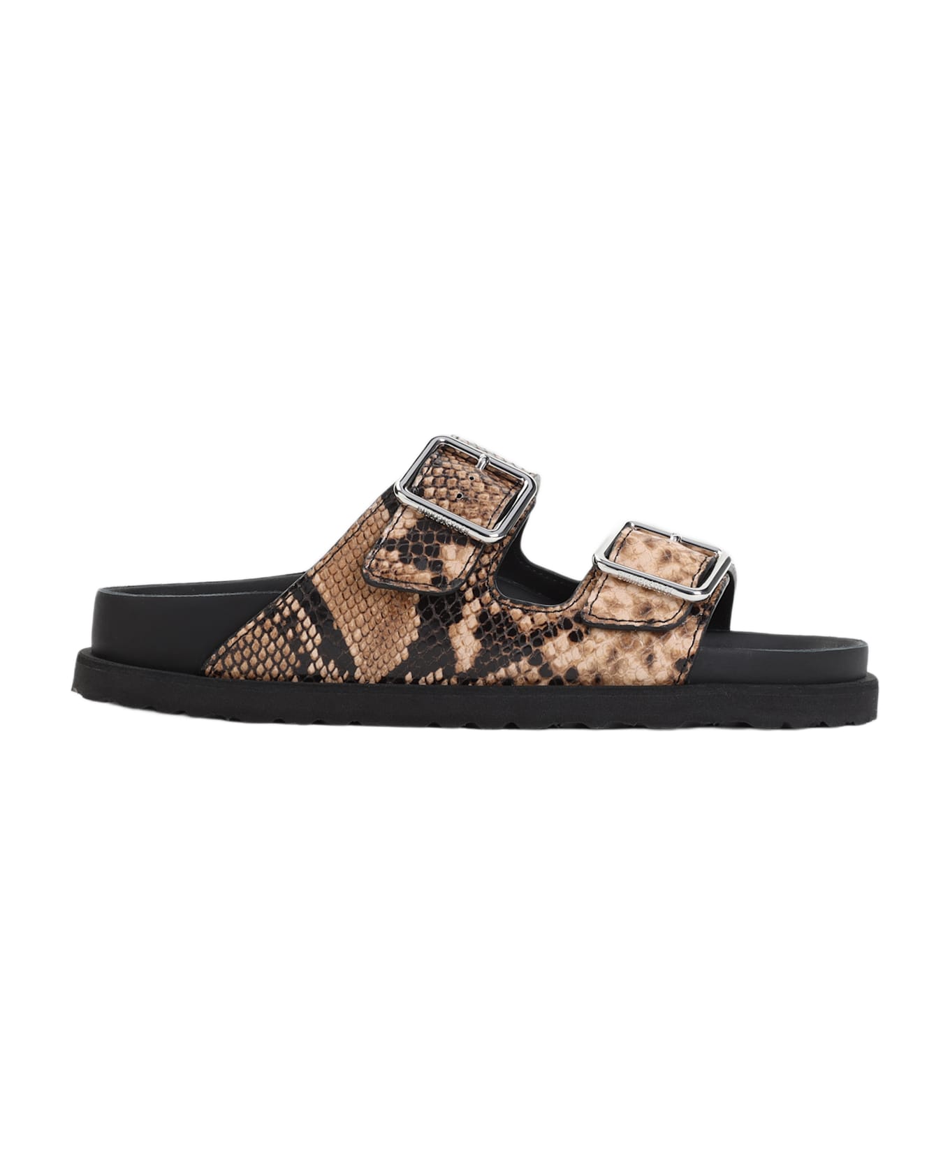 Birkenstock Arizona Double Buckle Sandal - NATURALSNAKEBROWN