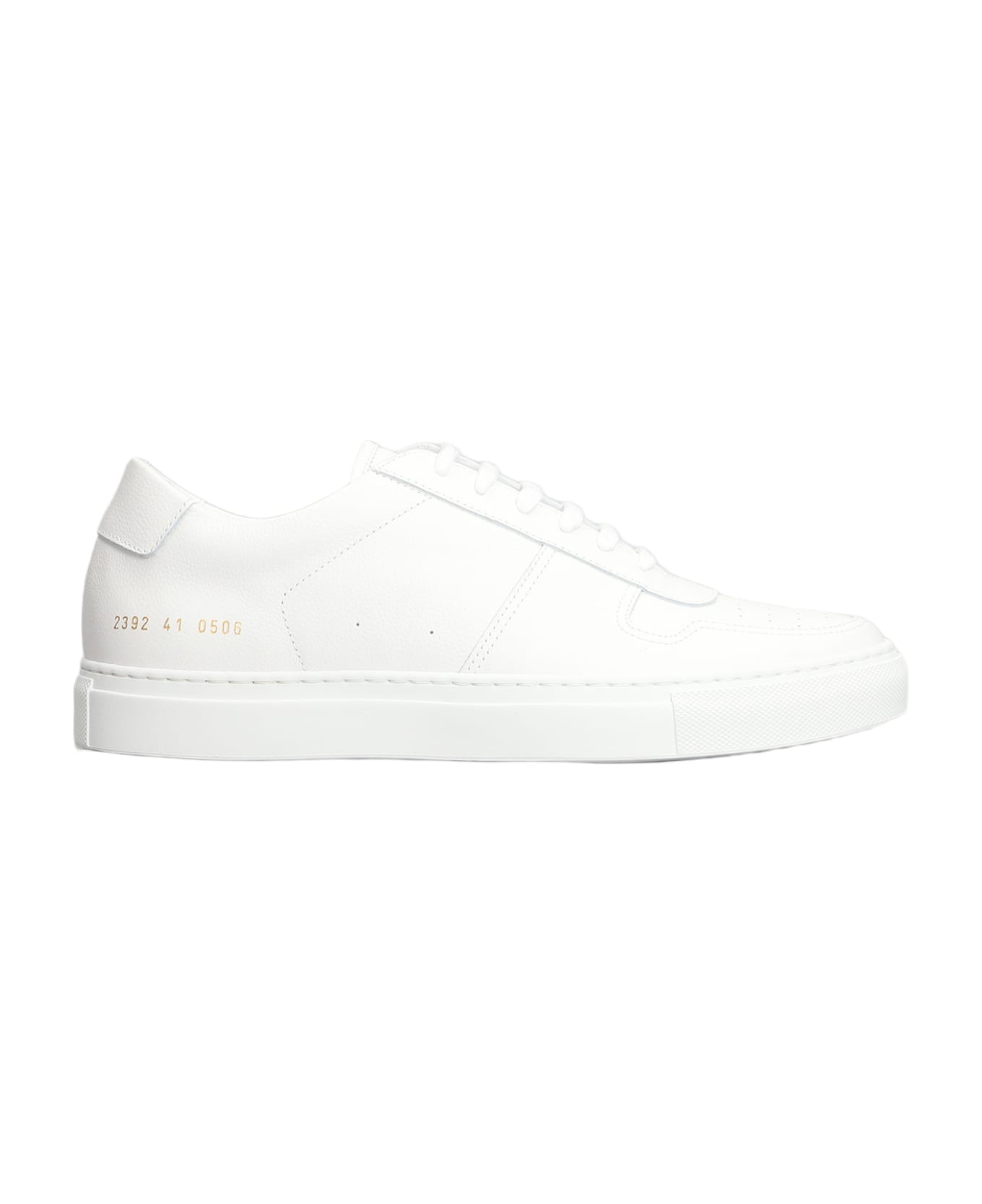 Common Projects Bball Classic Sneakers In White Leather - white