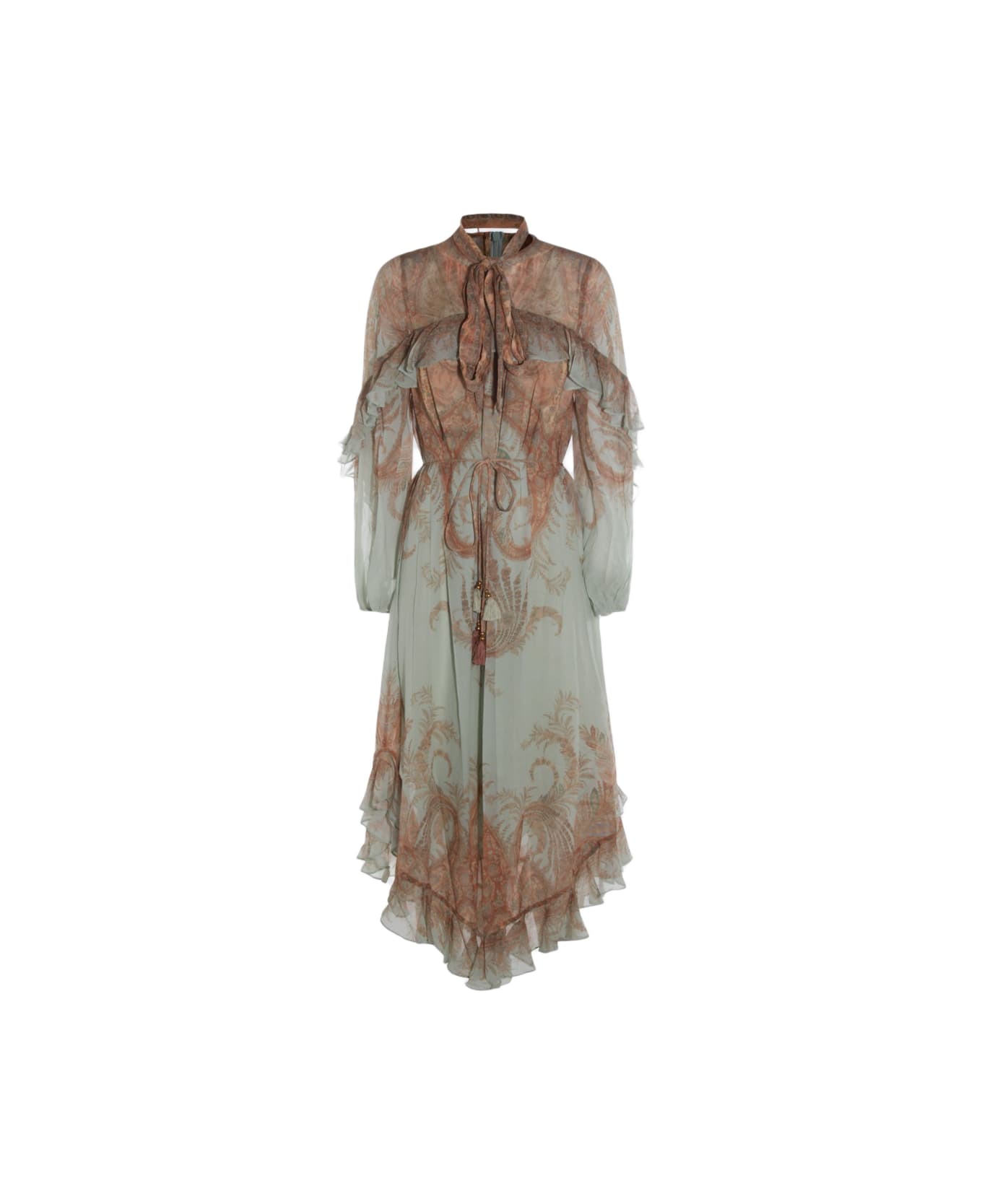 Zimmermann Mint Dress - MINT PAISLEY