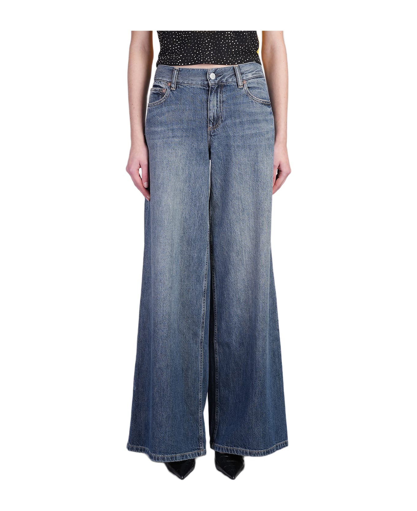 Alice + Olivia Branson Jeans In Blue Cotton - Blue