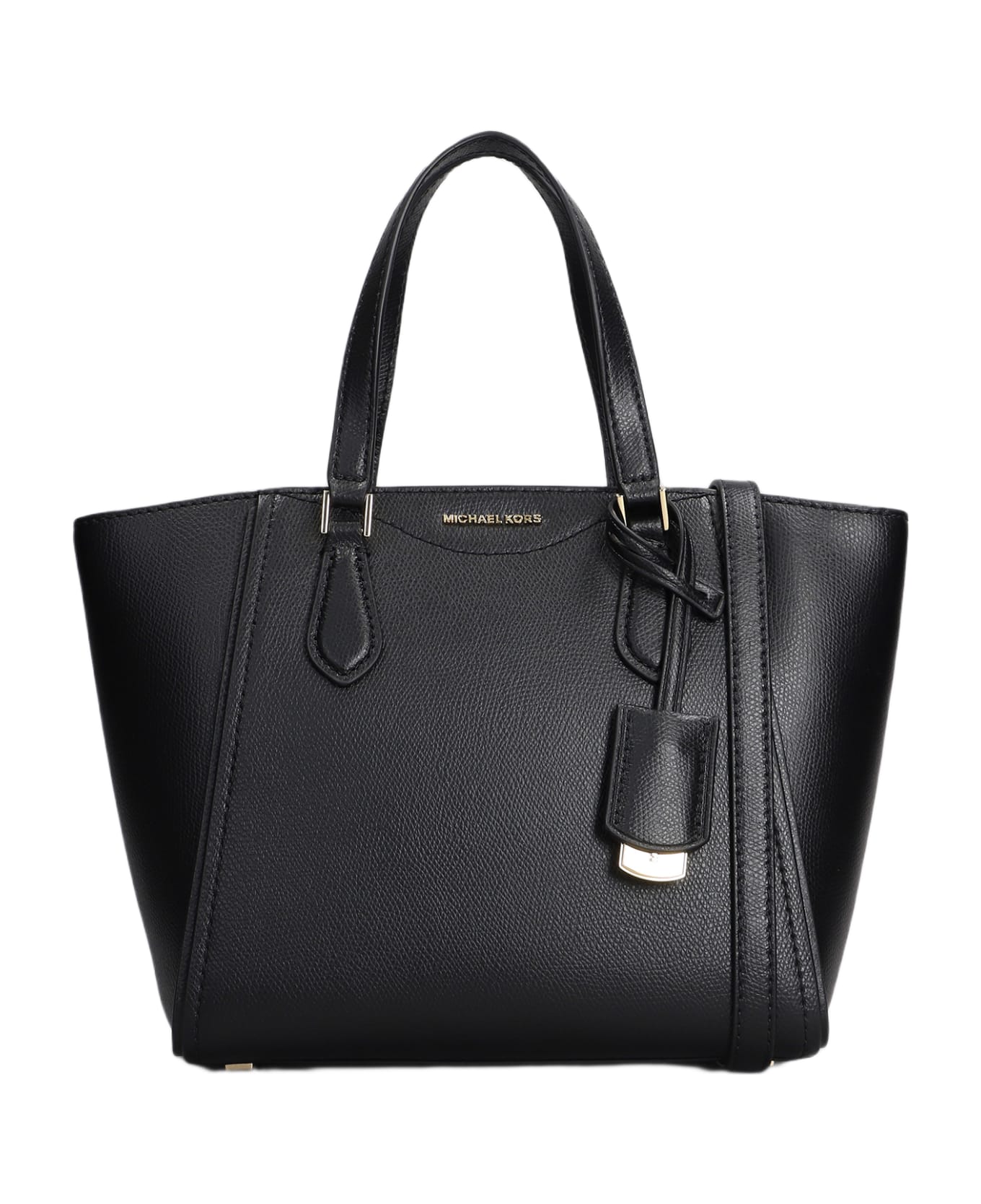 Michael Kors Taryn Shoulder Bag In Black Leather - black