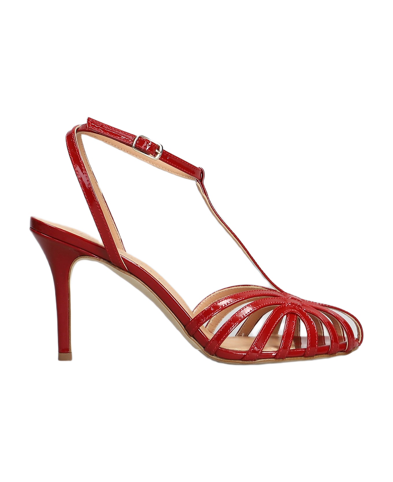 The Seller Sandals In Red Patent Leather - red