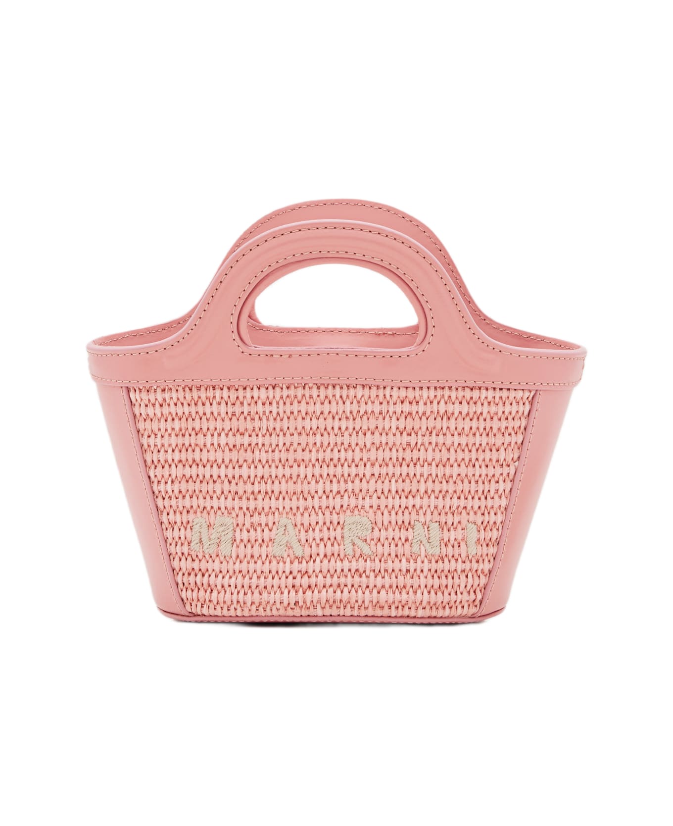 Marni Micro Tropicalia Raffia Bucket Bag - Pink