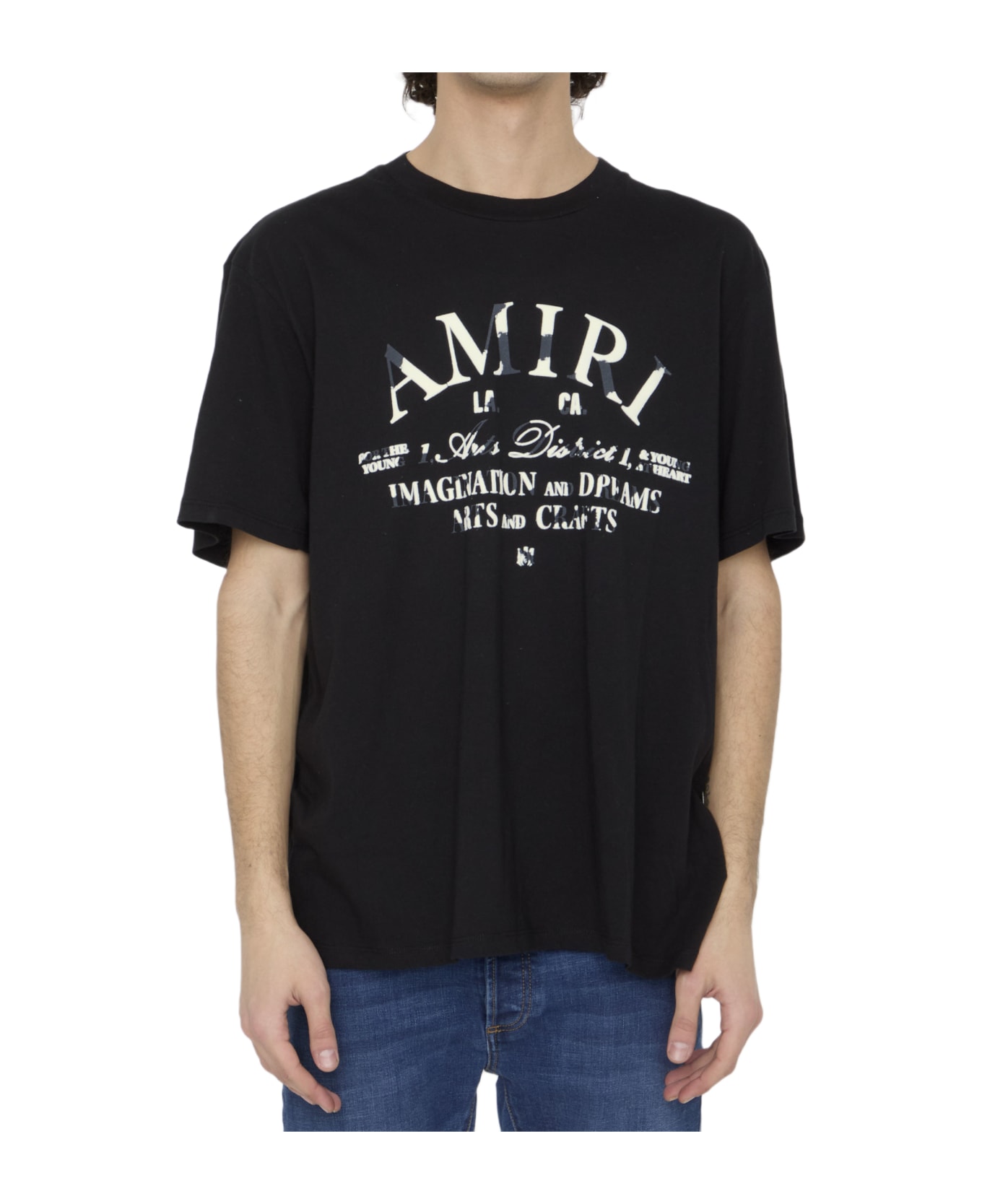 AMIRI Distressed Arts District T-shirt - BLACK