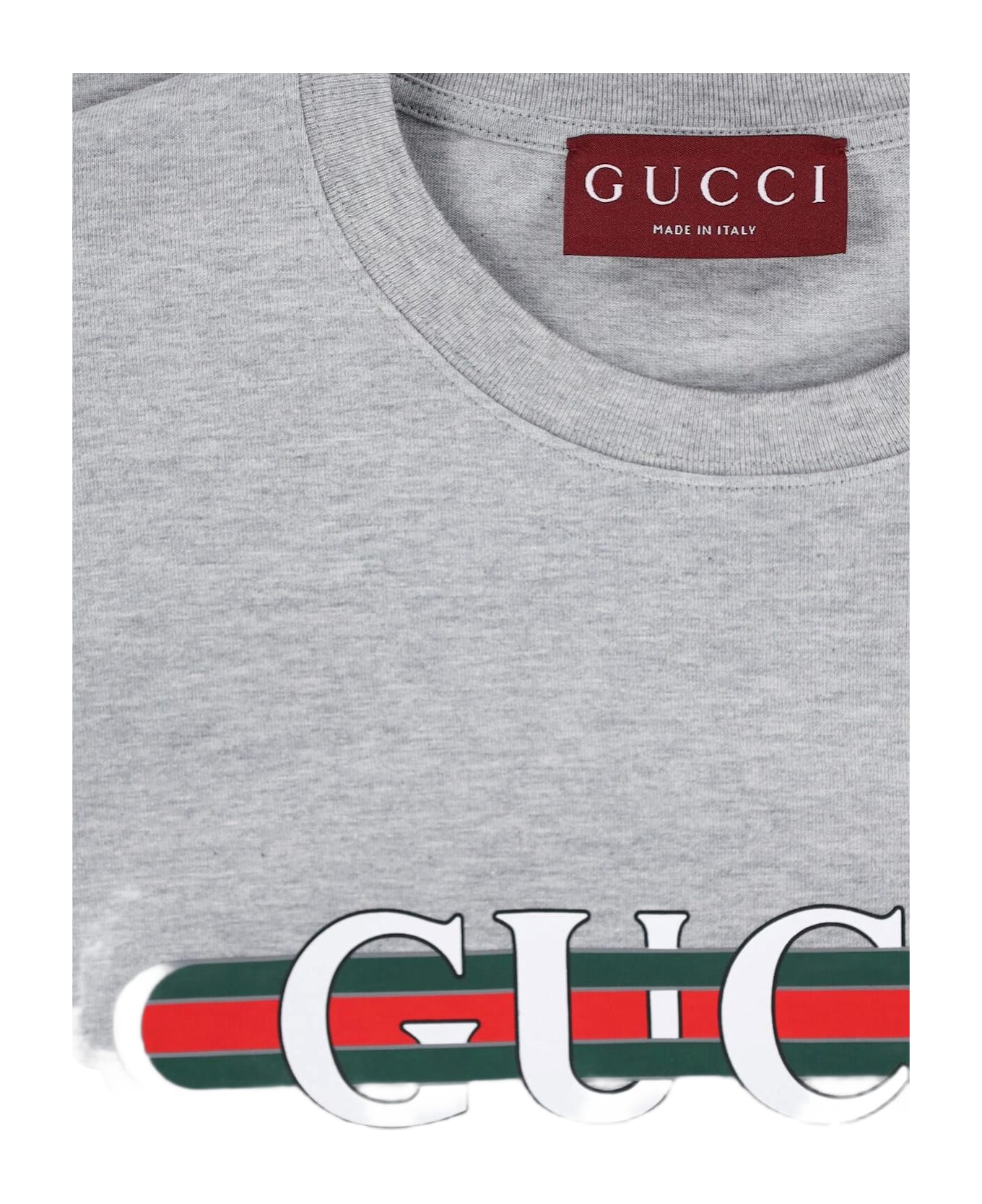 Gucci Logo T-shirt - Grey Melange