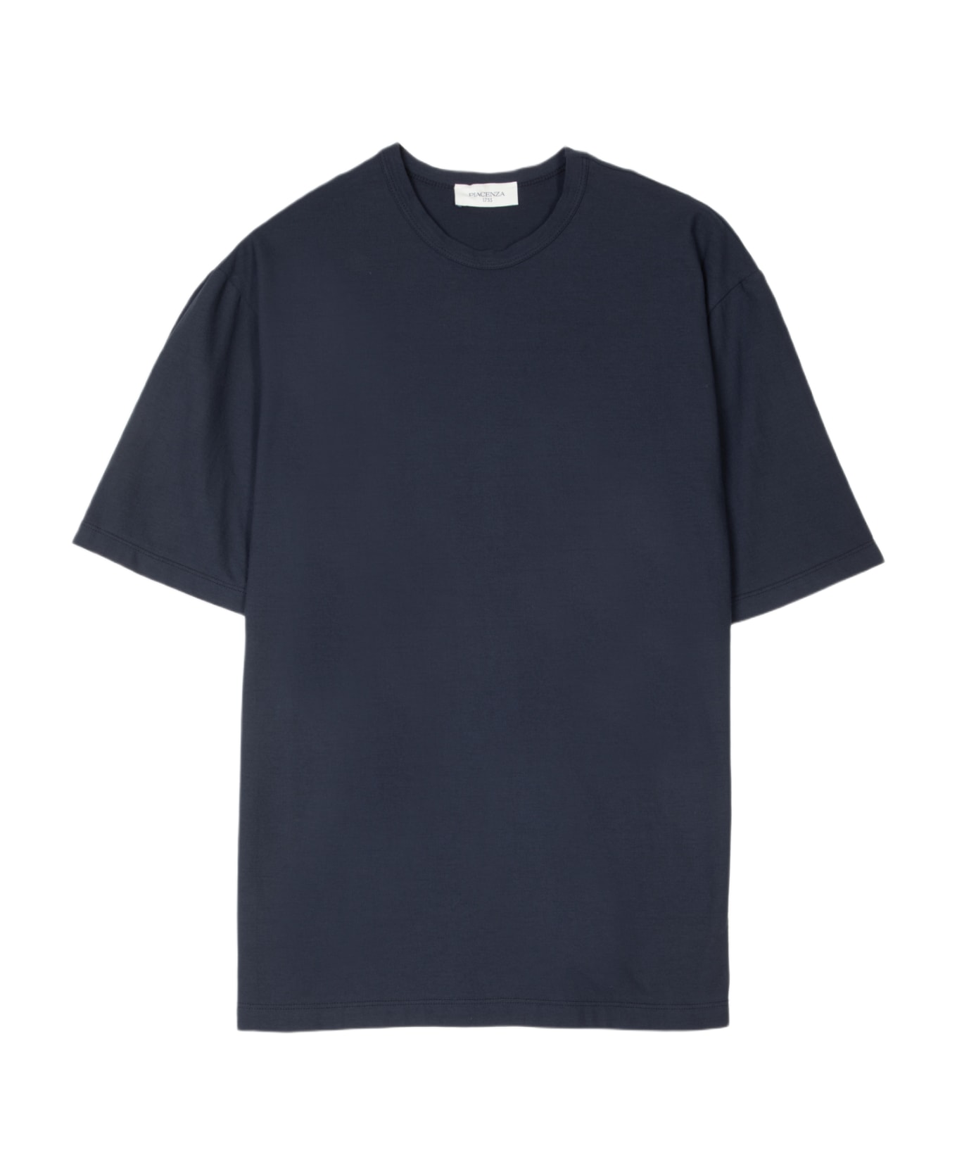 Piacenza Cashmere T-shirt Dark blue lightweight cotton t-shirt - Blu scuro シャツ