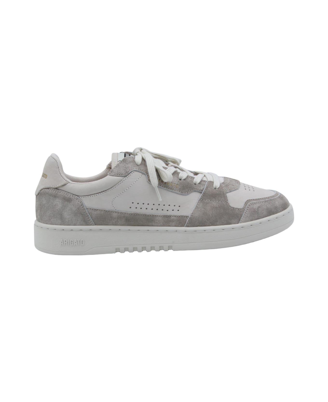 Axel Arigato Off White And Taupe Leather Sneakers - OFF WHITE-TAUPE