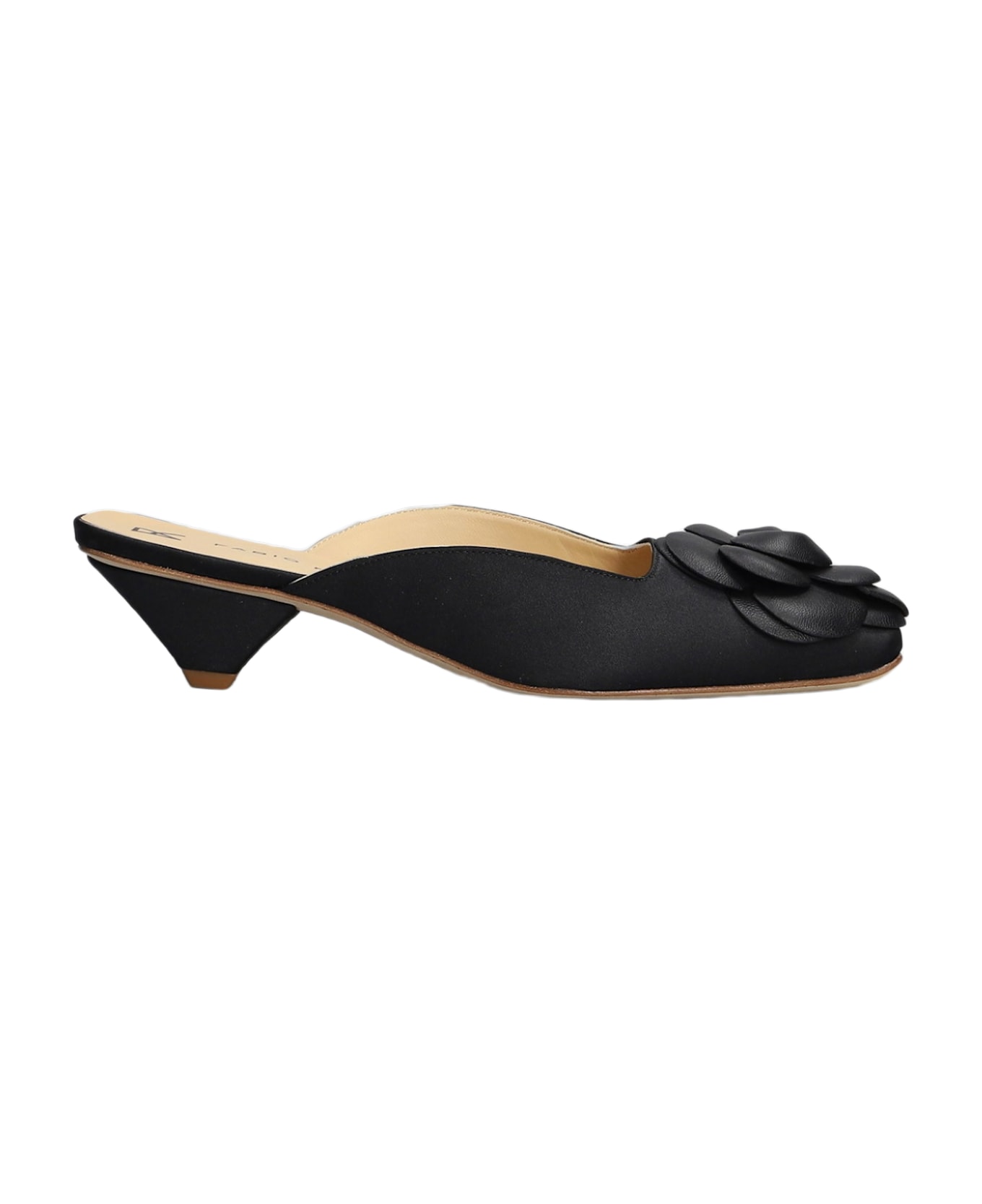 Fabio Rusconi Slipper-mule In Black Satin - black