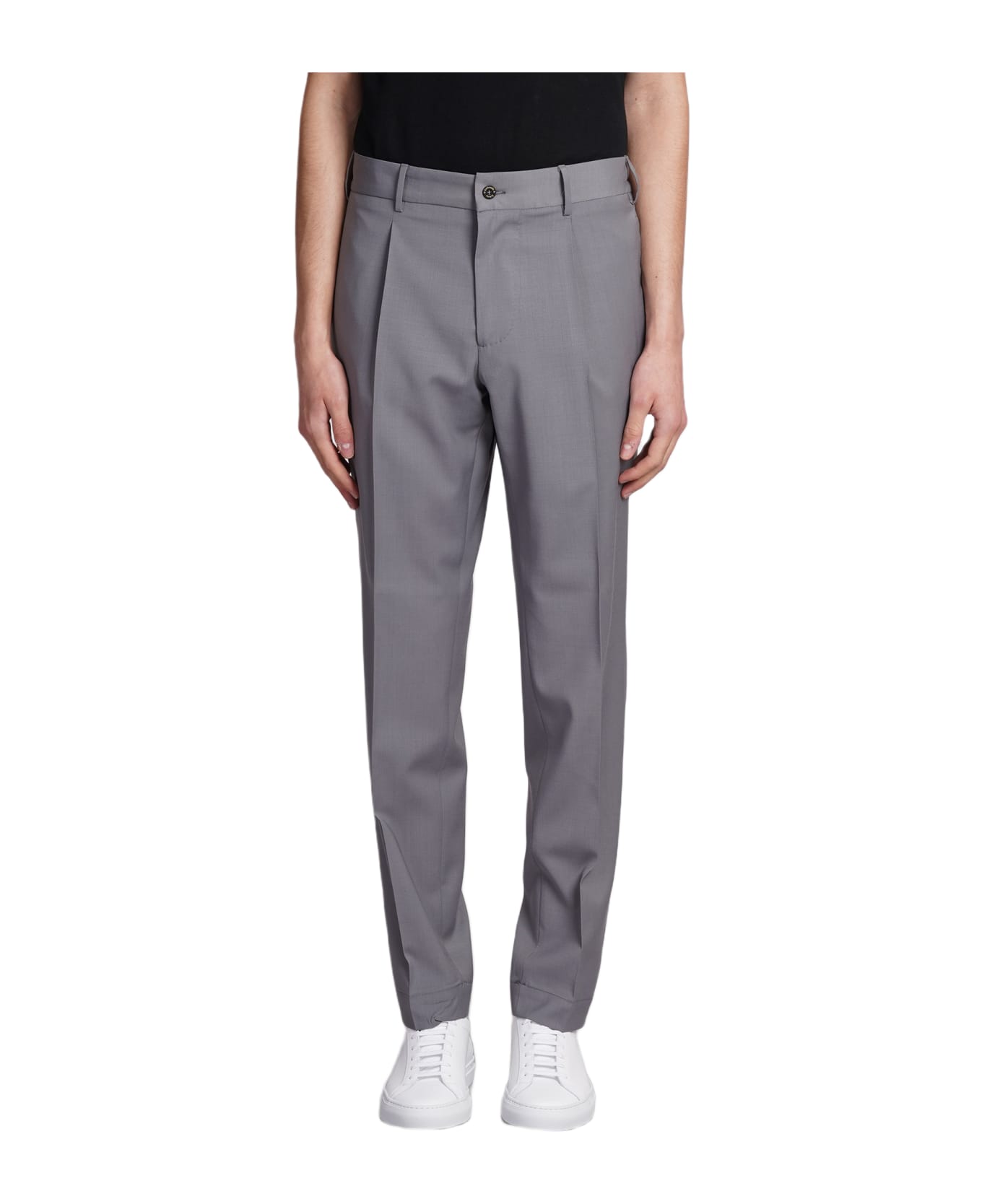 Santaniello Pants In Grey Polyester - grey ボトムス