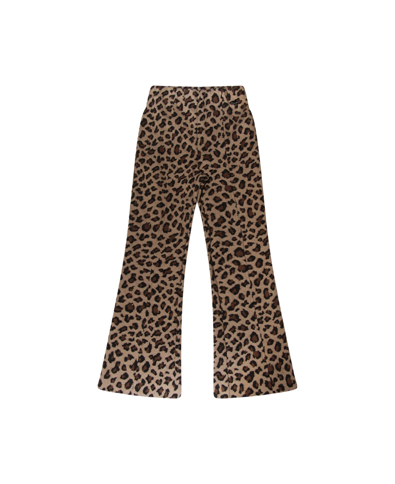 Monnalisa Leopard Viscose Blend Pants - Brown
