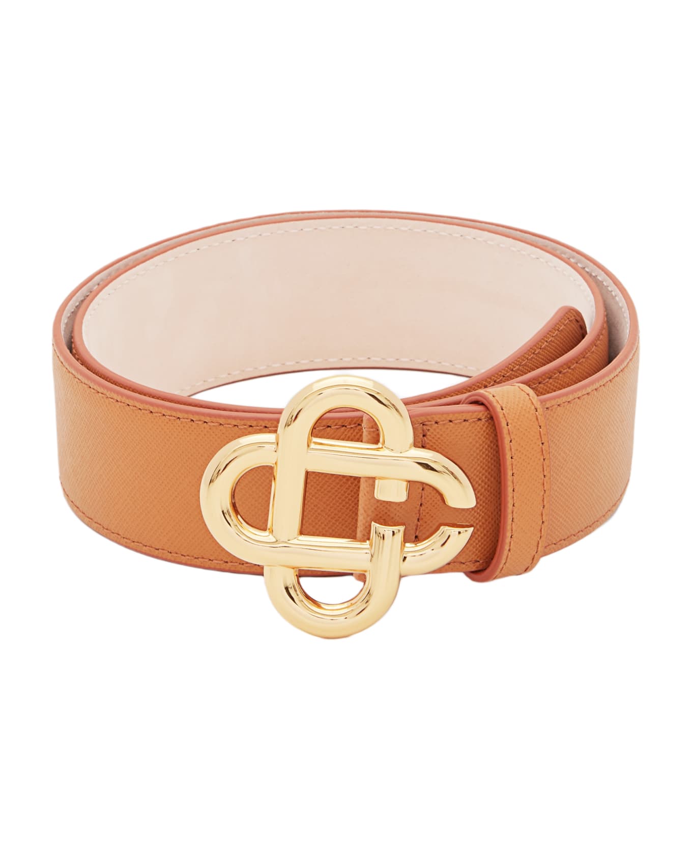 Casablanca Logo Leather Belt - Brown