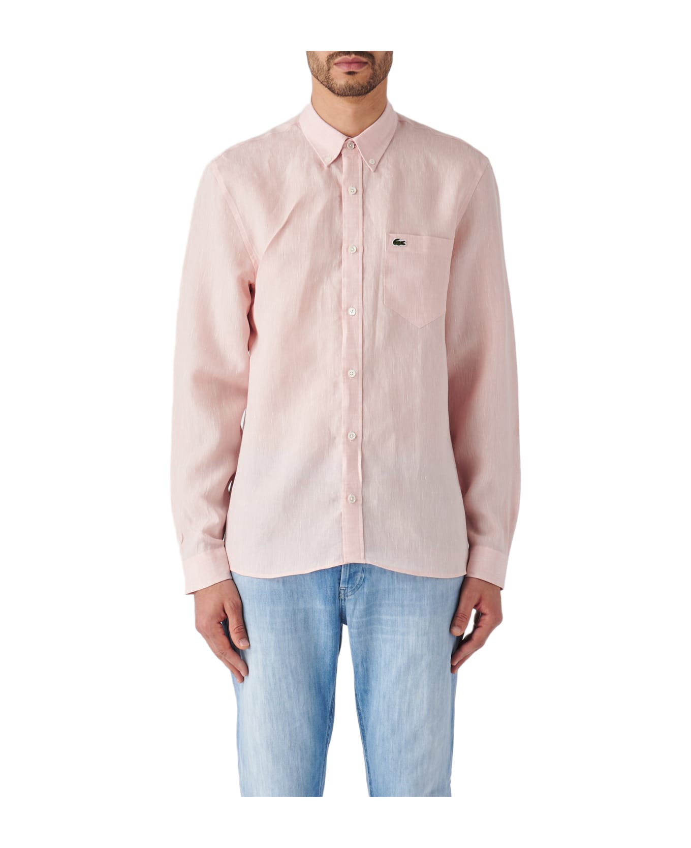 Lacoste Camicia M/l Shirt - ROSA ANTICO シャツ