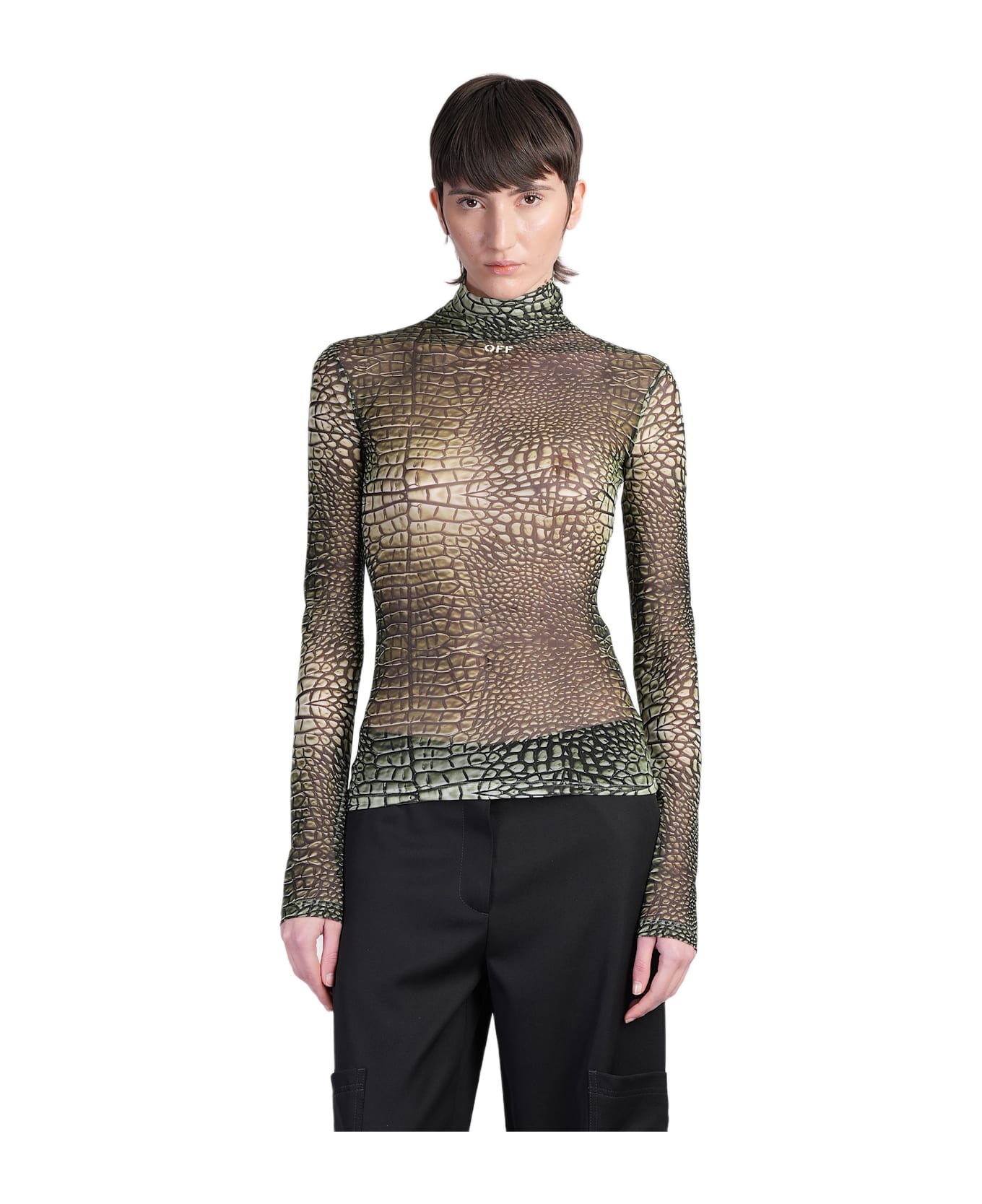 Off-White Topwear In Green Polyamide - green